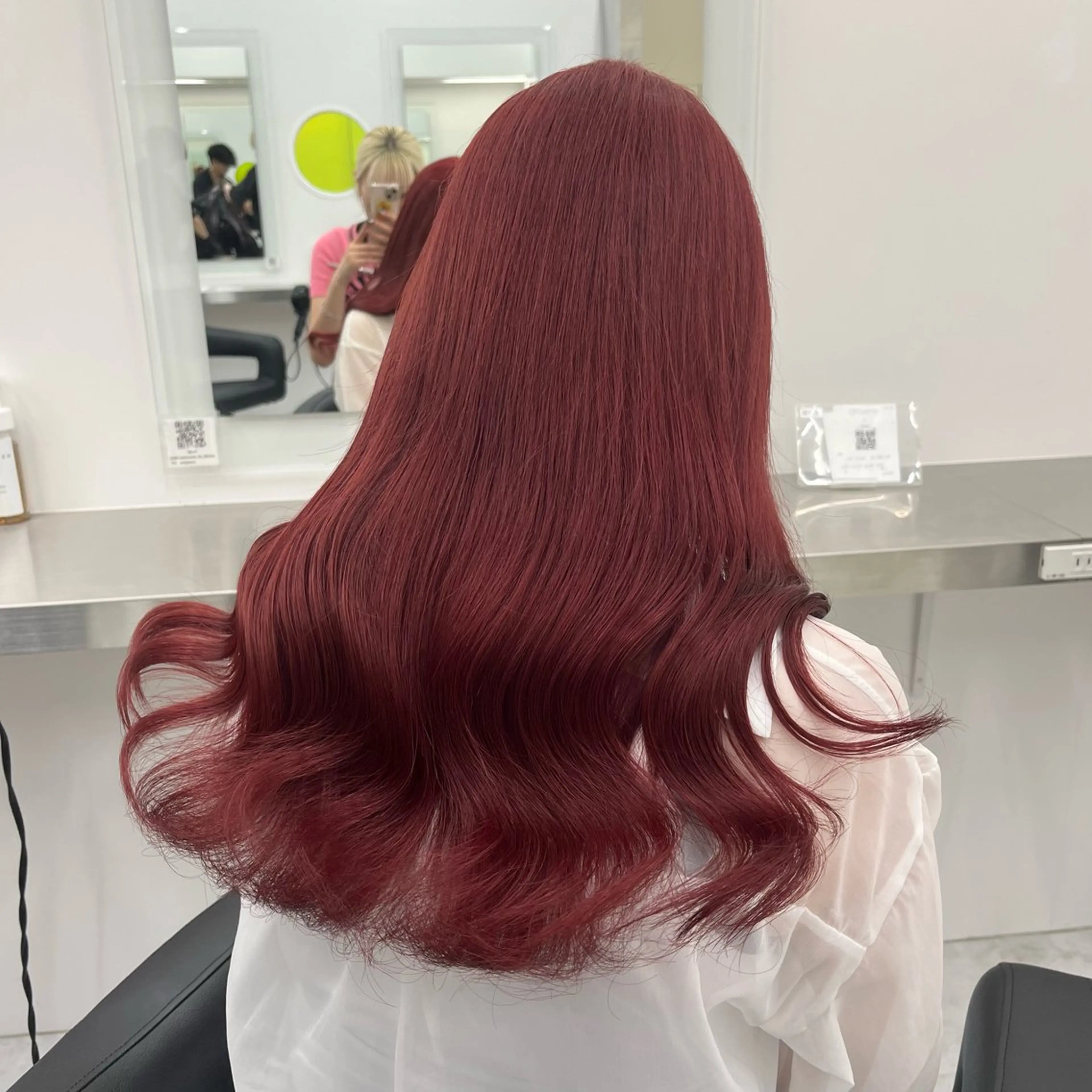 ロング ヘアカラー トリートメント 💗韓国暖色ヘア NO.1💗🪽のヘアスタイル