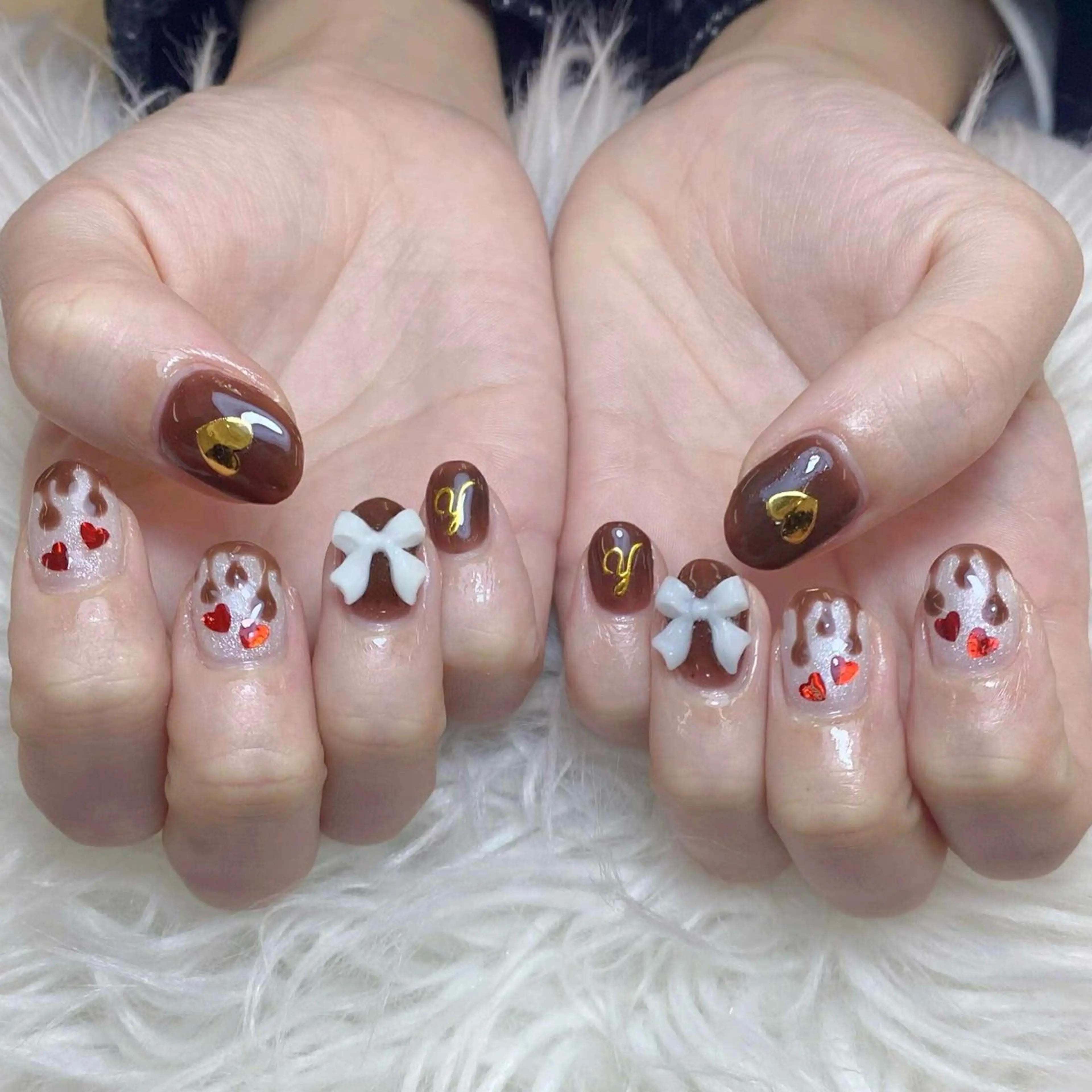 ネイル ハンドネイル ミン ゴテゴテネイルのネイルデザイン