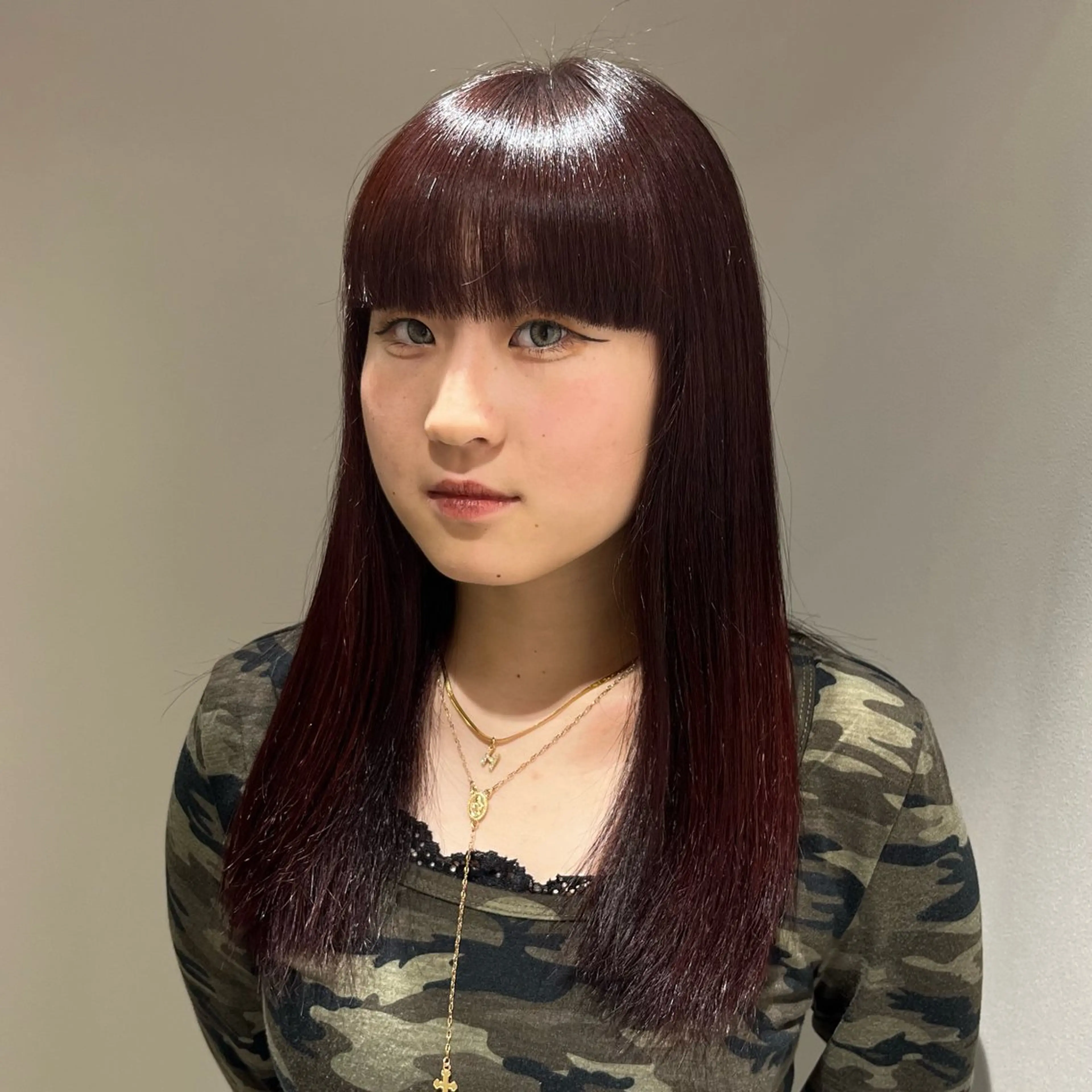 ミディアム カラー レッドカラー カット ヘアカラー トリートメント 🦋レイヤー職人 猪瀬玲奈🦋のヘアスタイル