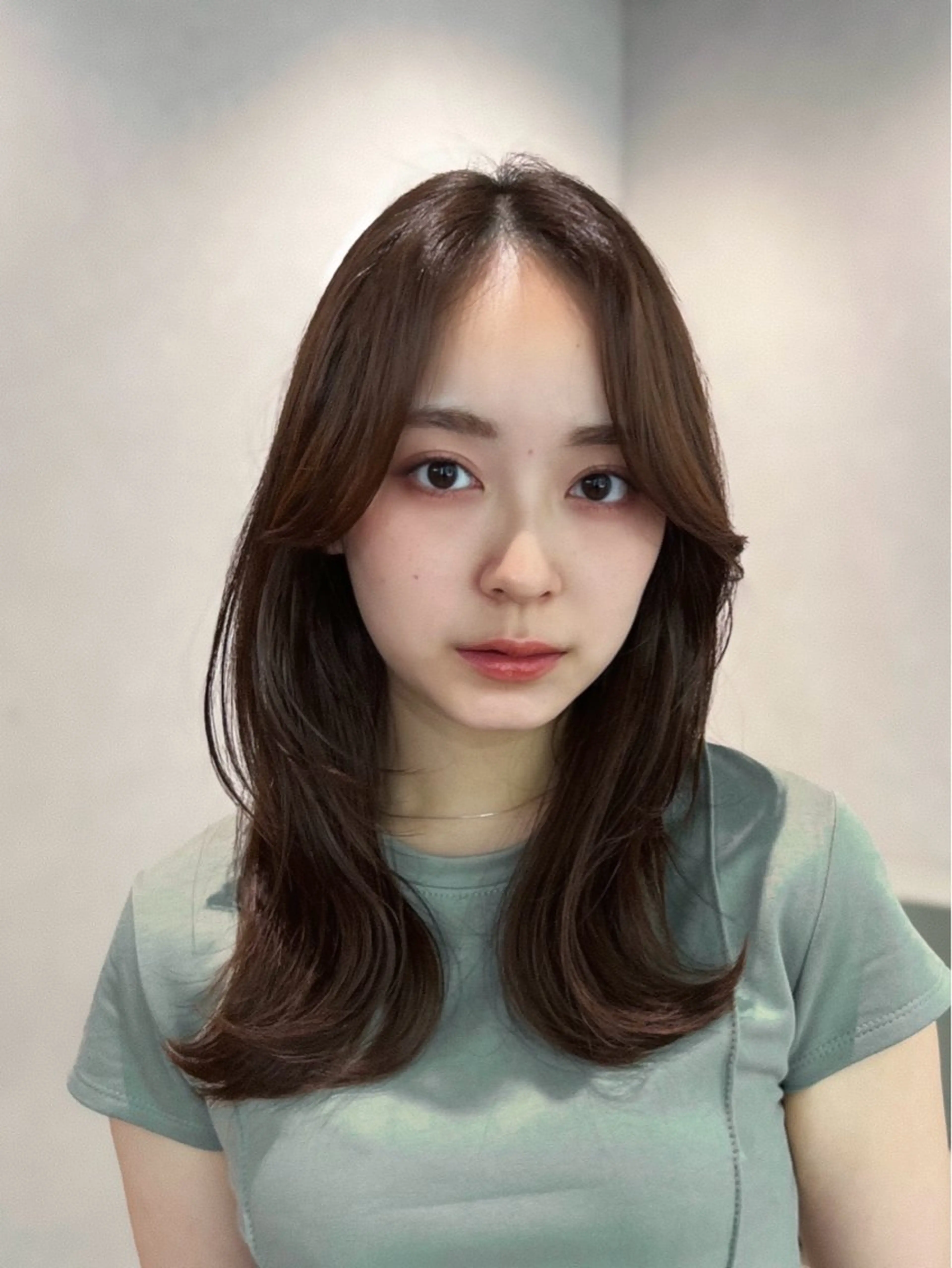 ミディアム くびれヘア 顔周りカット 似合わせカット レイヤーカット/ くびれヘア佐藤大空のヘアスタイル