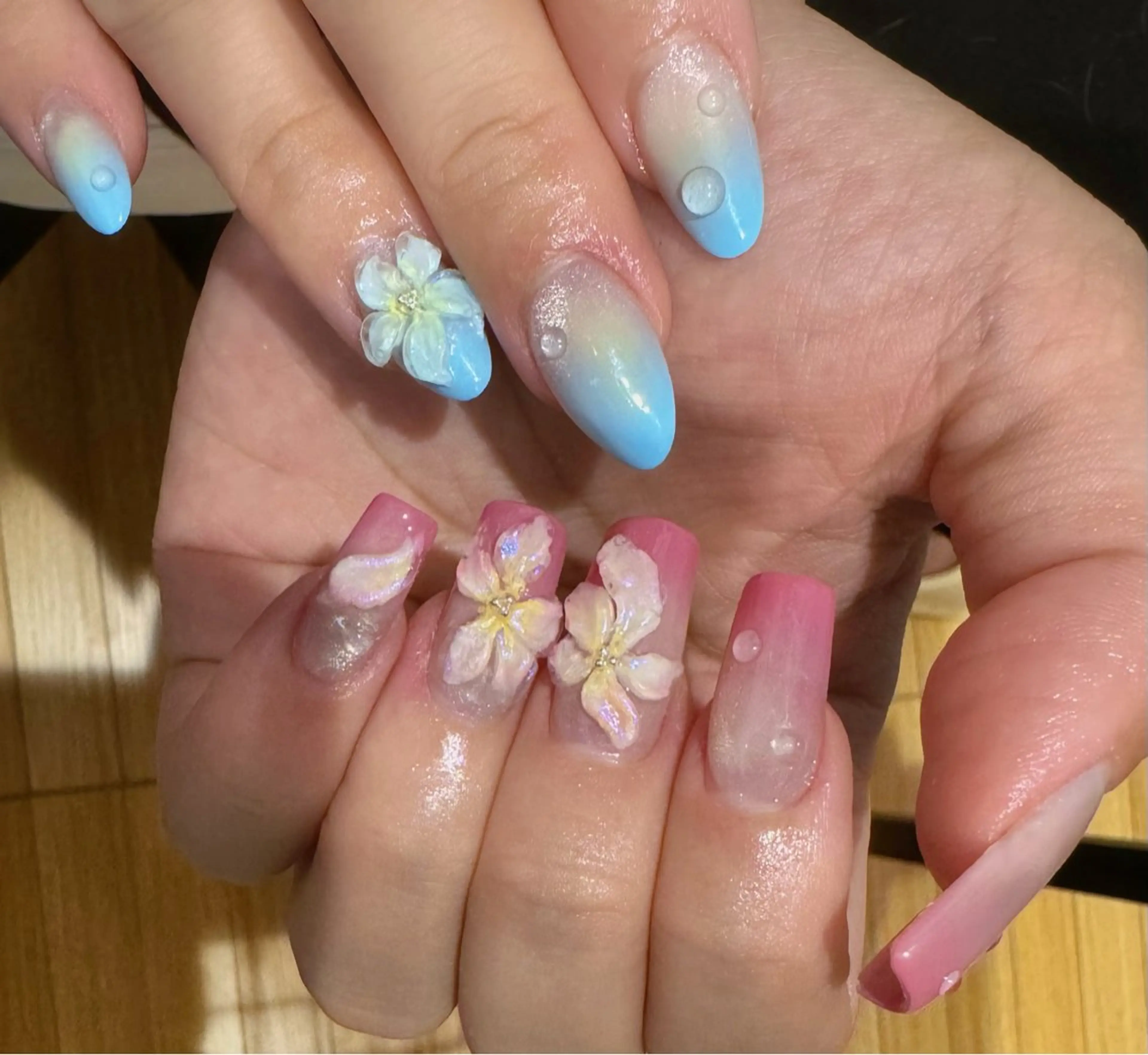 ネイル べっ甲ネイル ボルドー ブラウン マグネットネイル ニュアンスネイル ハンドネイル RinRin　nail所属・孔 ジンシェンのネイルデザイン