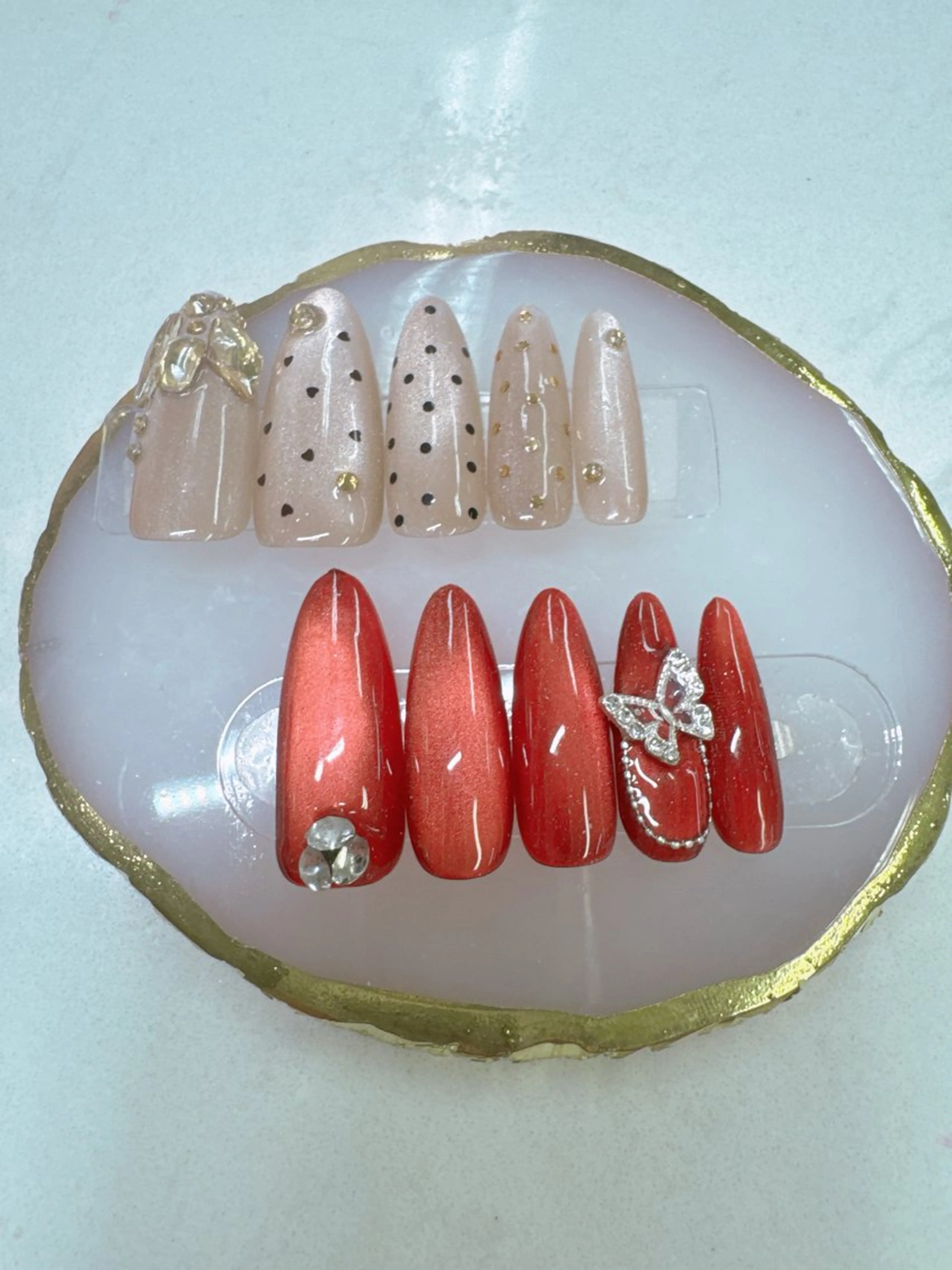 ネイル アートネイル べっ甲ネイル ボルドー ドット フットネイル クイーンズネイル銀座所属・Queeens nailのネイルデザイン