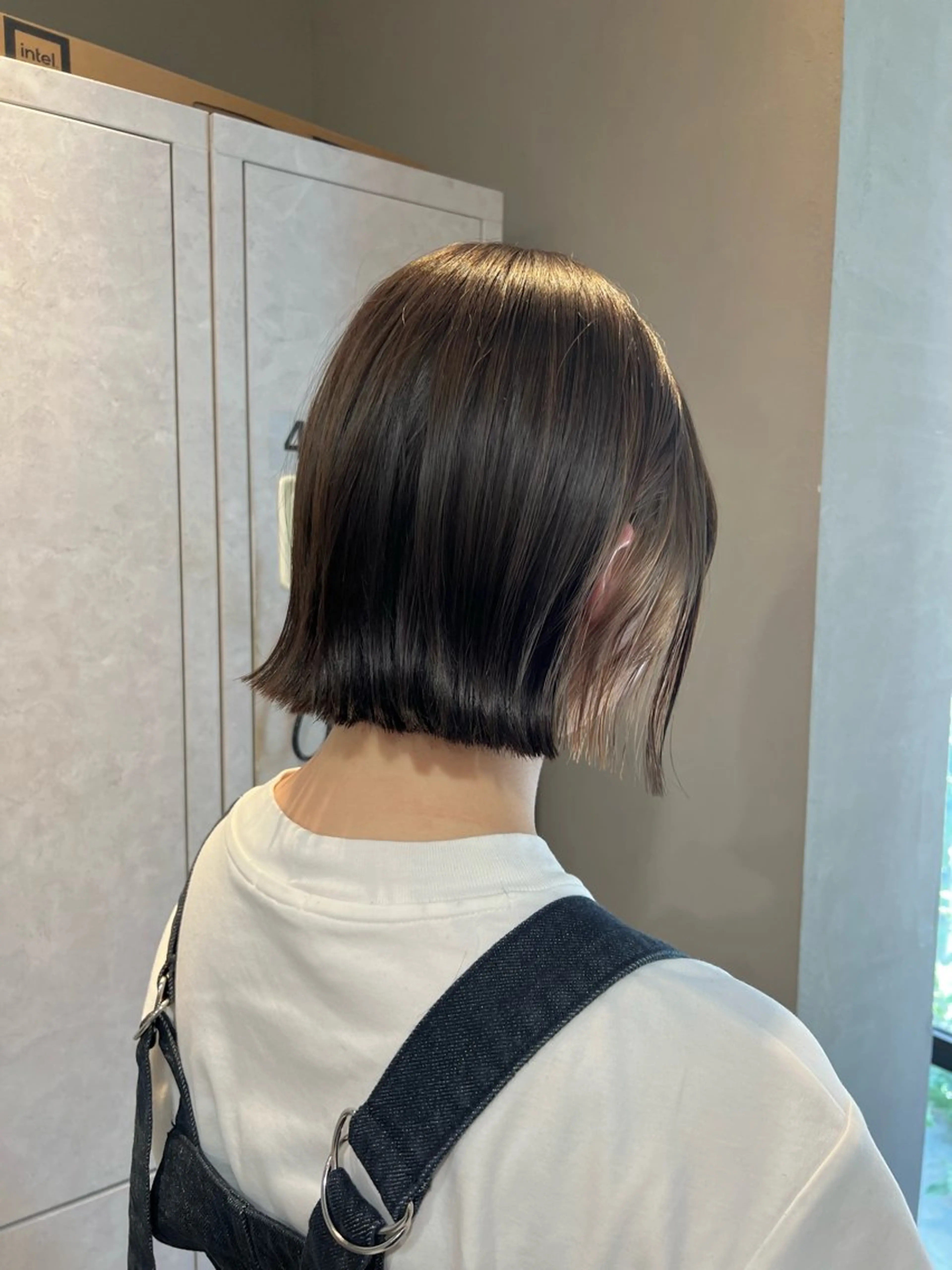 ショート カラー ボブ 神戸ボブ✂️ ioe三宮/田 伸佳のヘアスタイル