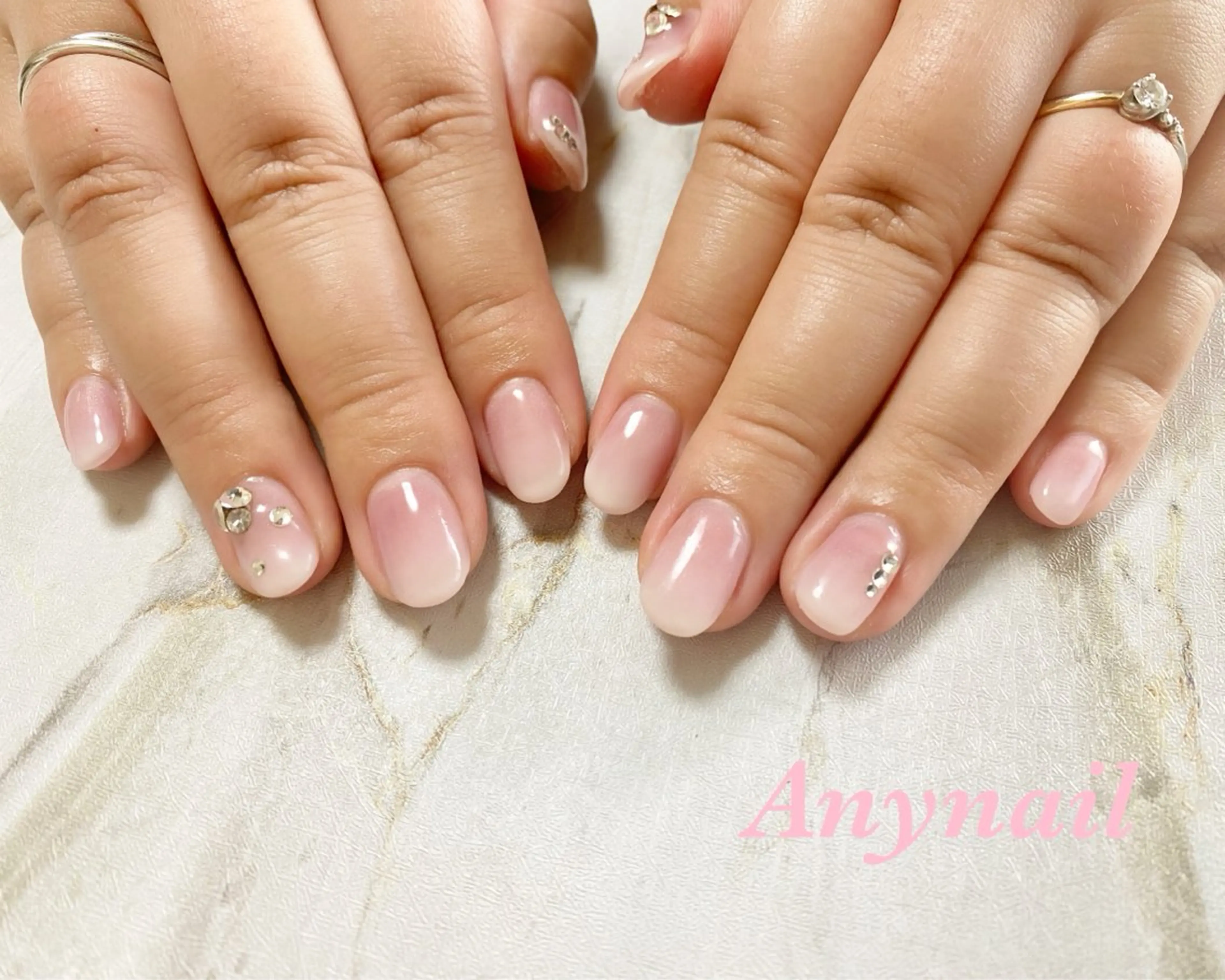 ネイル ブルー ブライダルネイル 岩澤 恵子のネイルデザイン