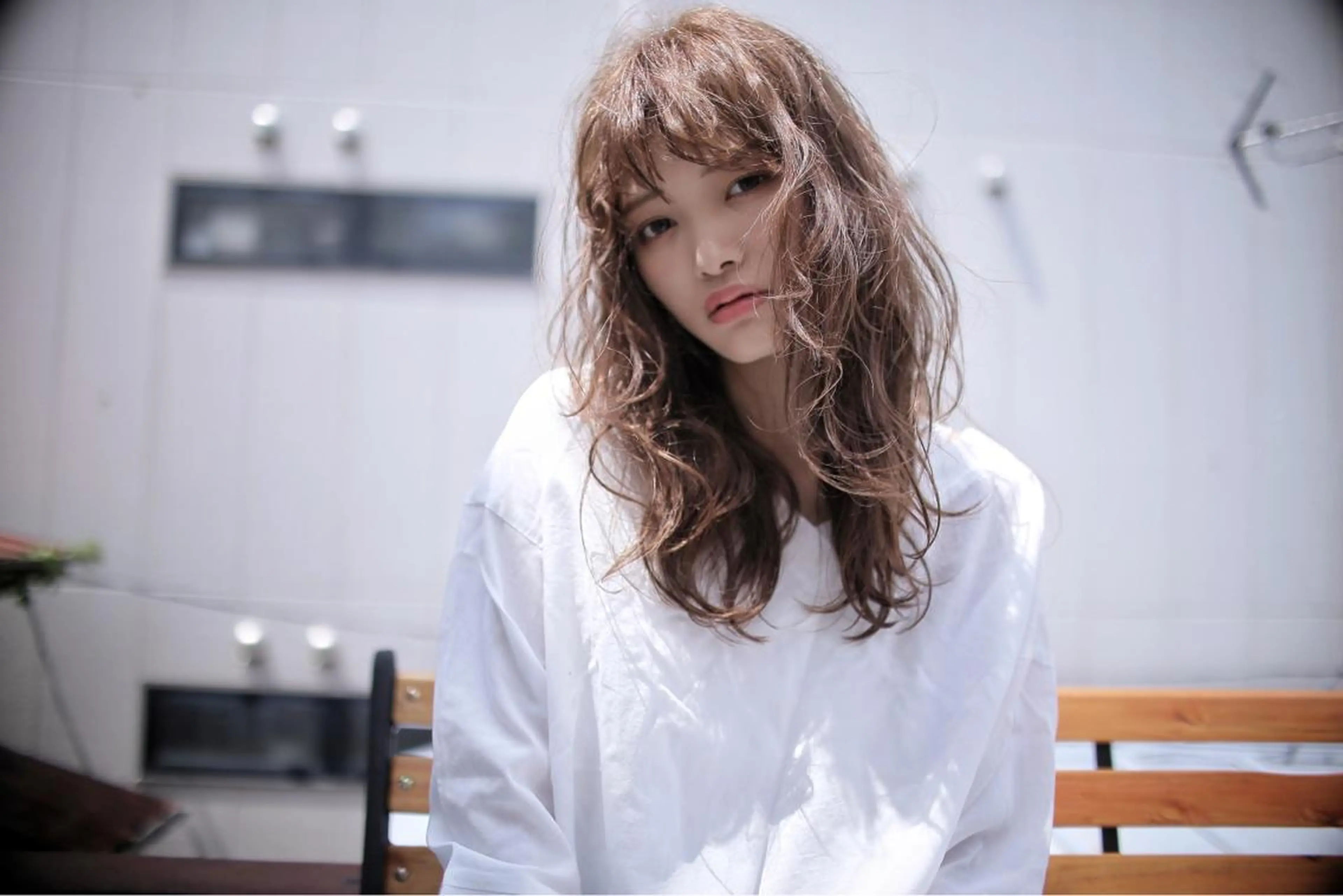 セミロング カラー パーマ 下北沢 soiのヘアスタイル