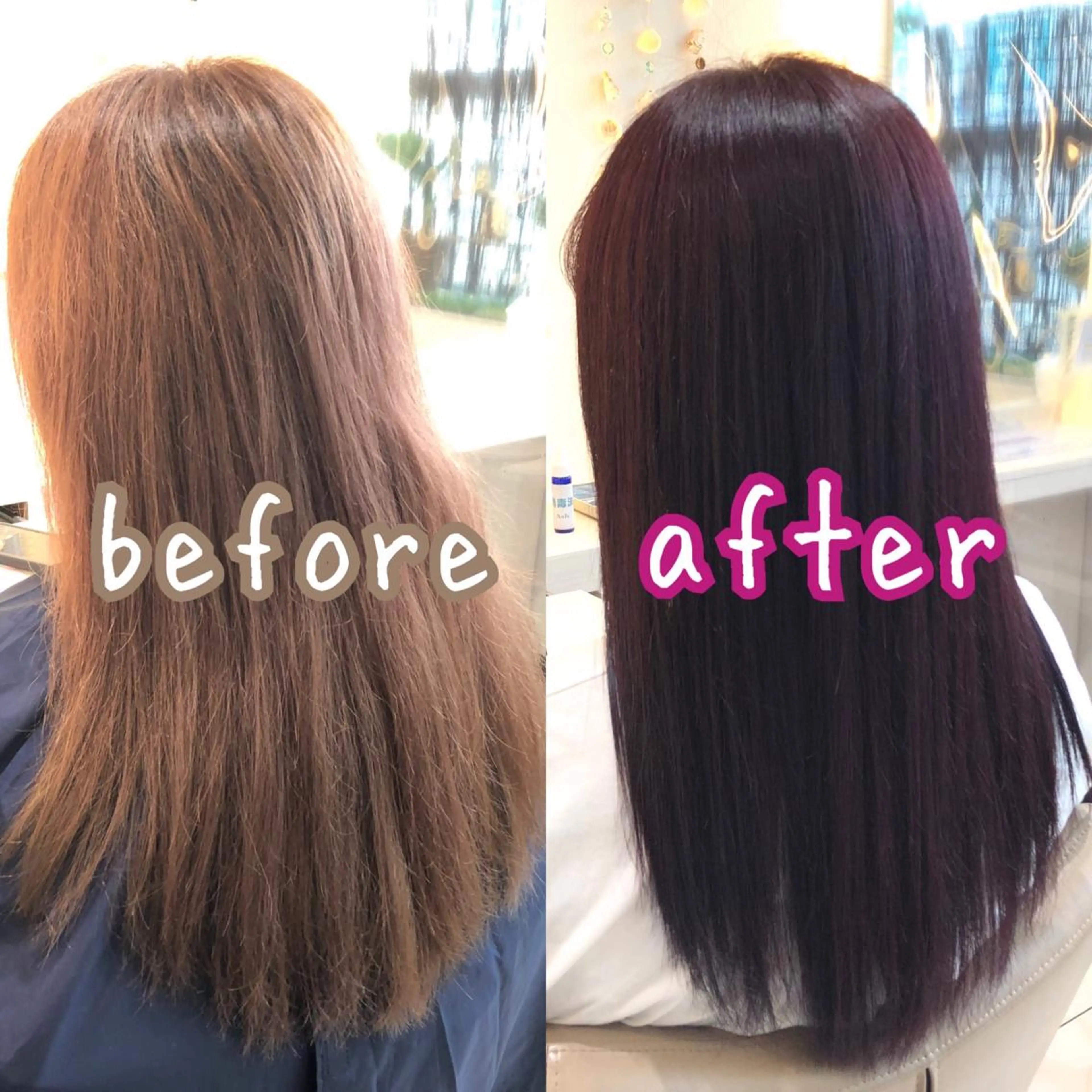 ロング カラー 髪質改善 トリートメント 安井　昴 💫ブリーチ縮毛矯正のヘアスタイル