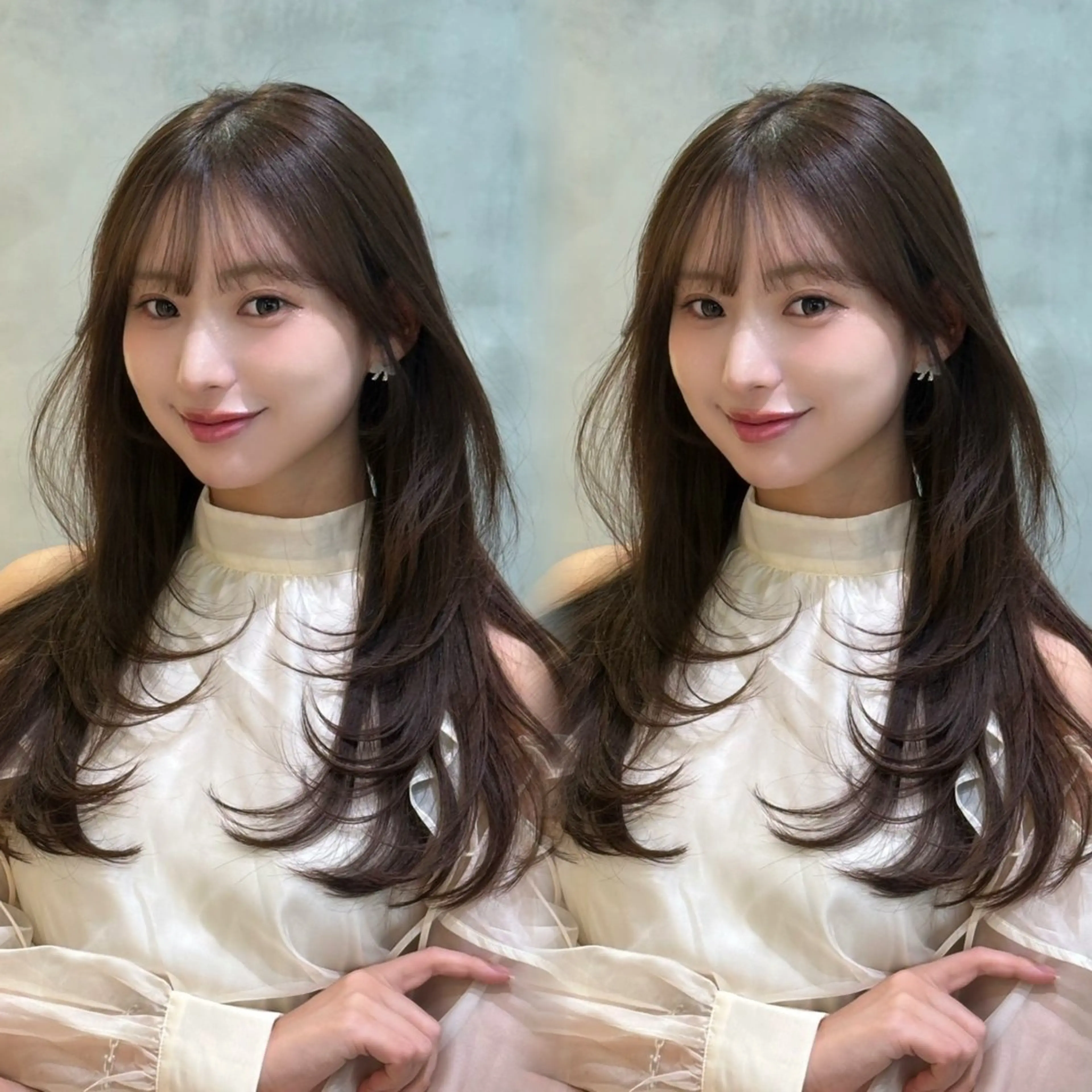 ロング カラー 透明感カラー 韓国風ヘア レイヤーカット カット トリートメント 韓国ヘア🇰🇷／艶 カラー🫧/木村和生のヘアスタイル