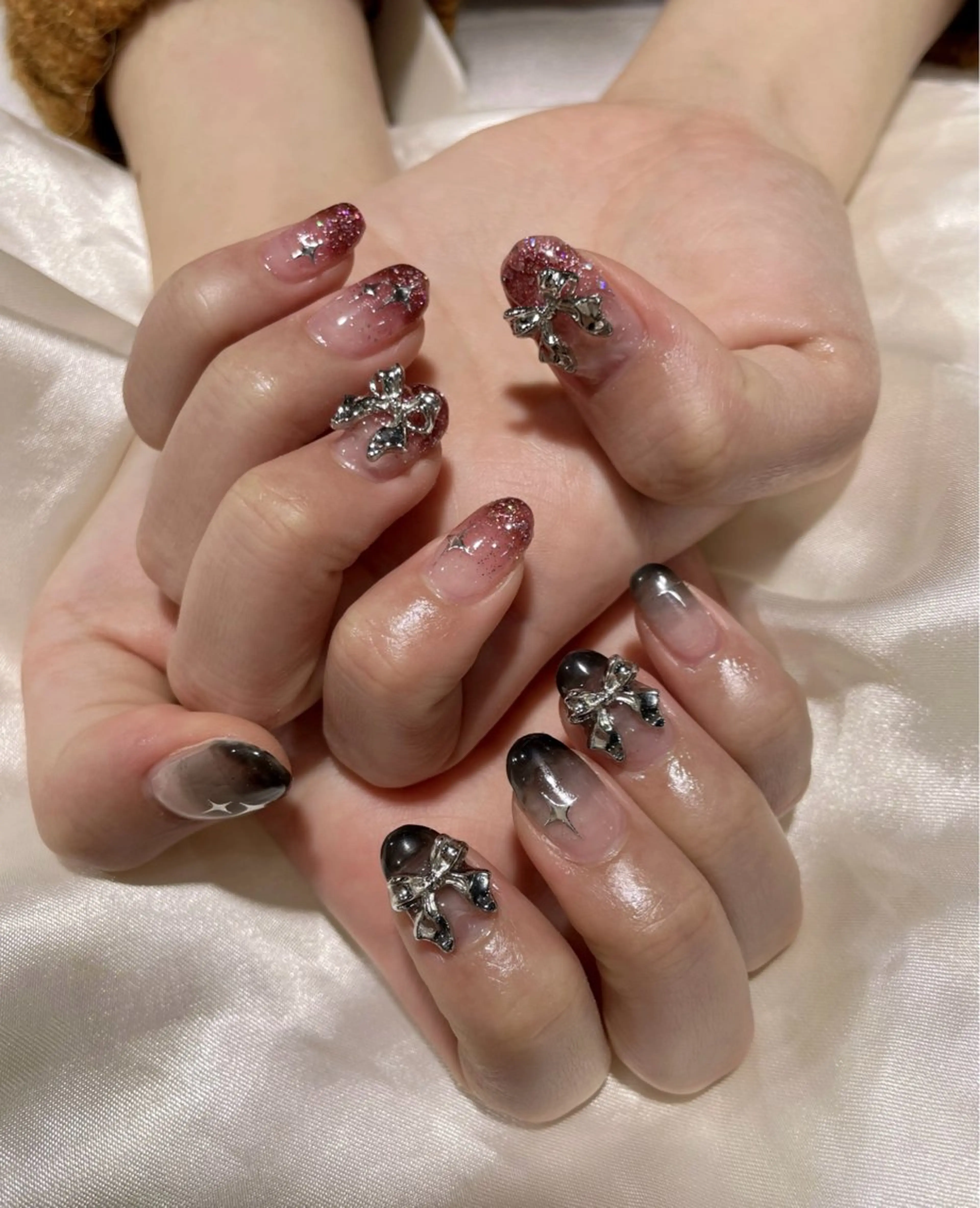 ネイル グラデーション ピンク jujur HARUKA🌸のネイルデザイン