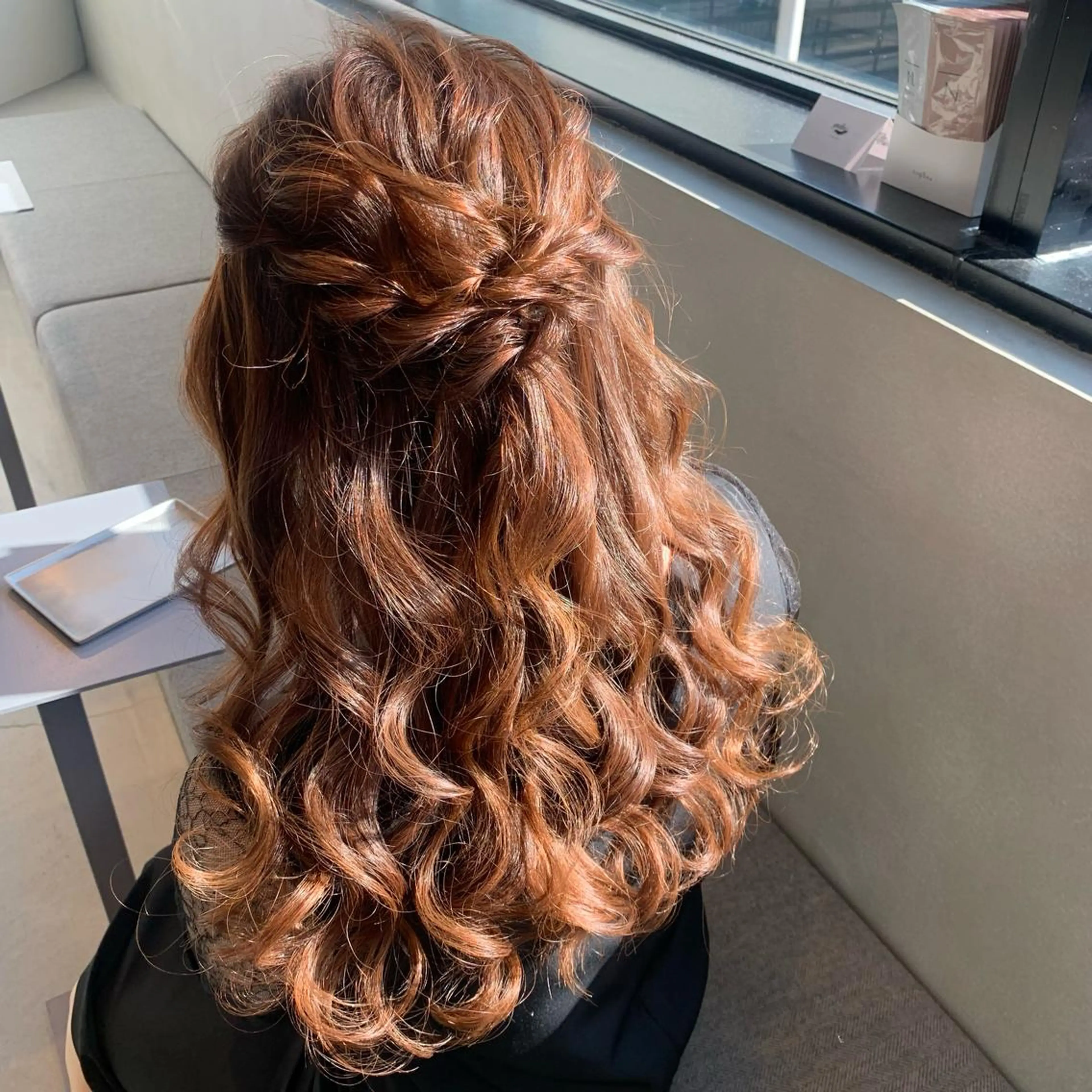 ロング ヘアアレンジ ハーフアップ 京都着物レンタル　なごみの輪所属・京都着物レンタル なごみの輪のヘアスタイル