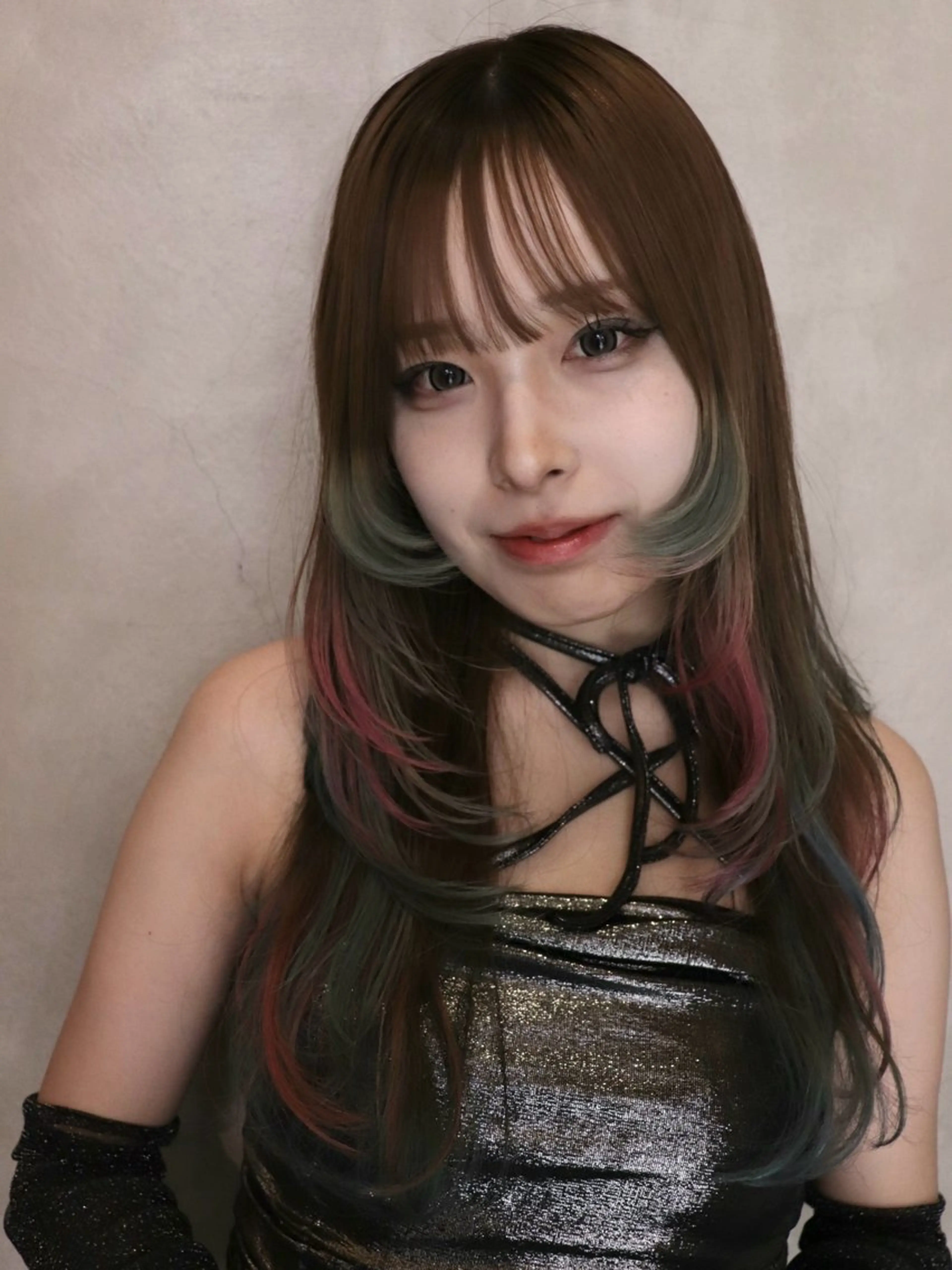 ロング カラー レイヤーカット 🩰韓国レイヤー🩷 艶カラー🌷小栁歩美のヘアスタイル