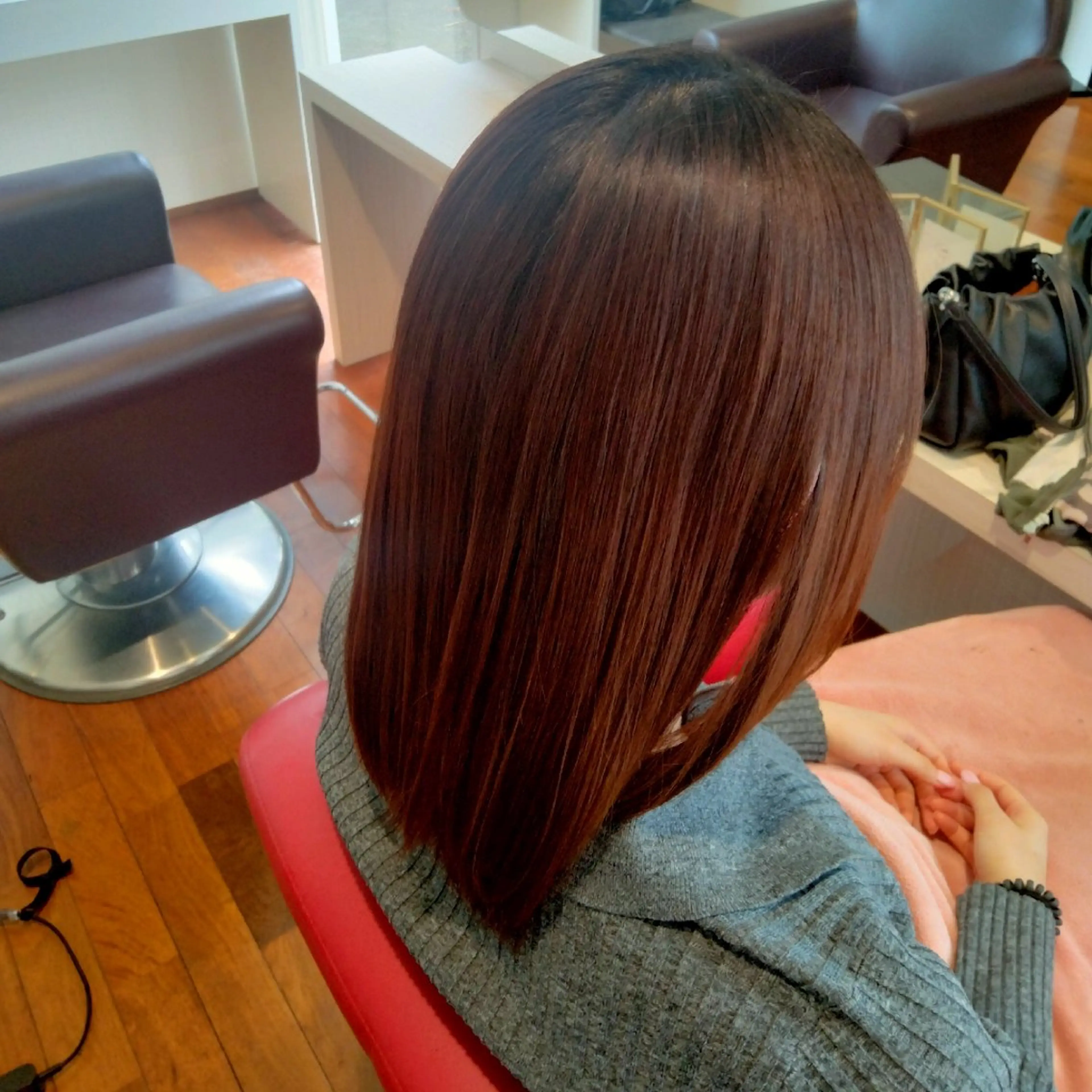 ミディアム 髪質改善 トリートメント 酸熱トリートメント EARTH 浜松志都呂店所属・髪質改善×カラー🌈 ふたばのヘアスタイル