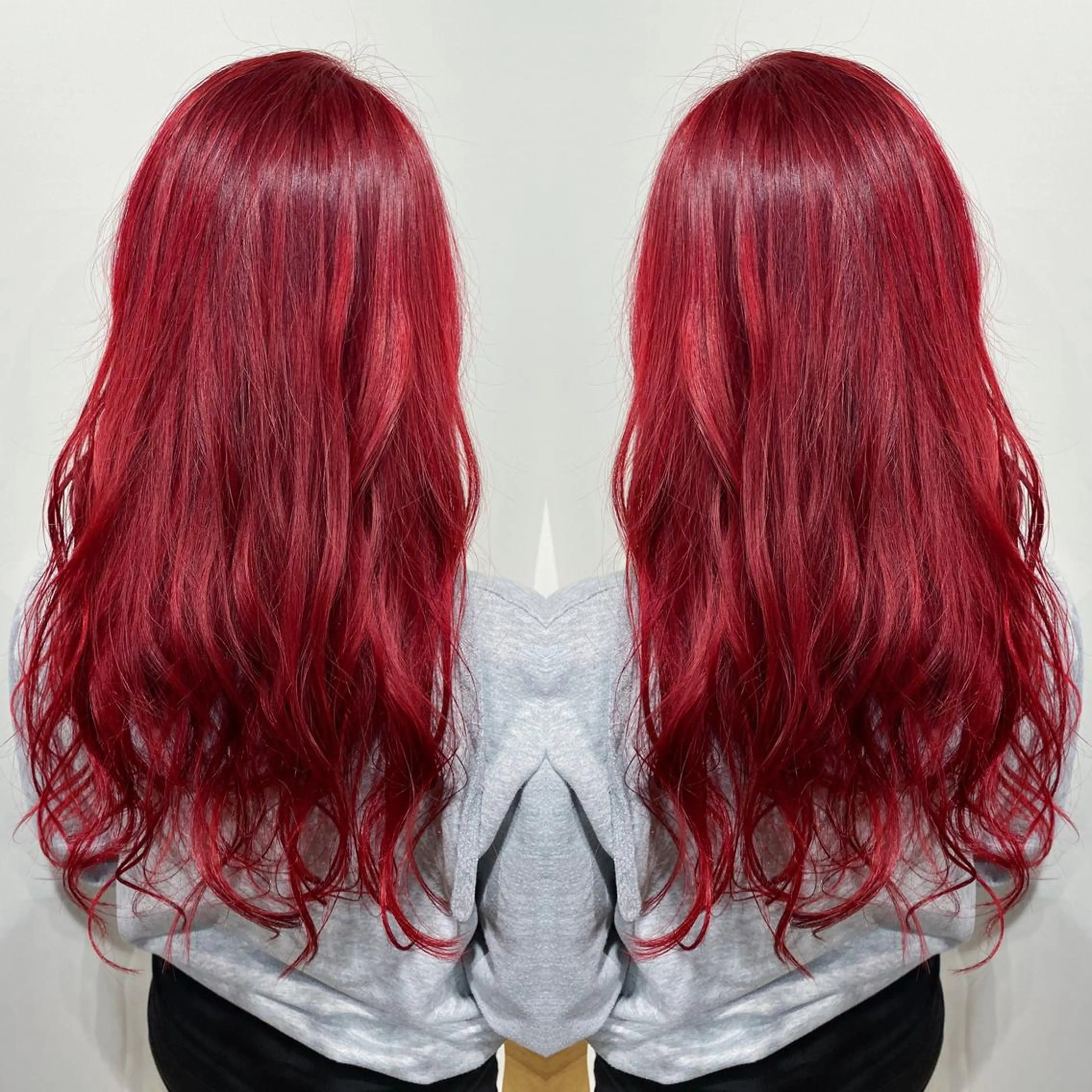 ロング カラー レッドカラー Elissumeda所属・ブリーチ特化 梅田本多翔のヘアスタイル