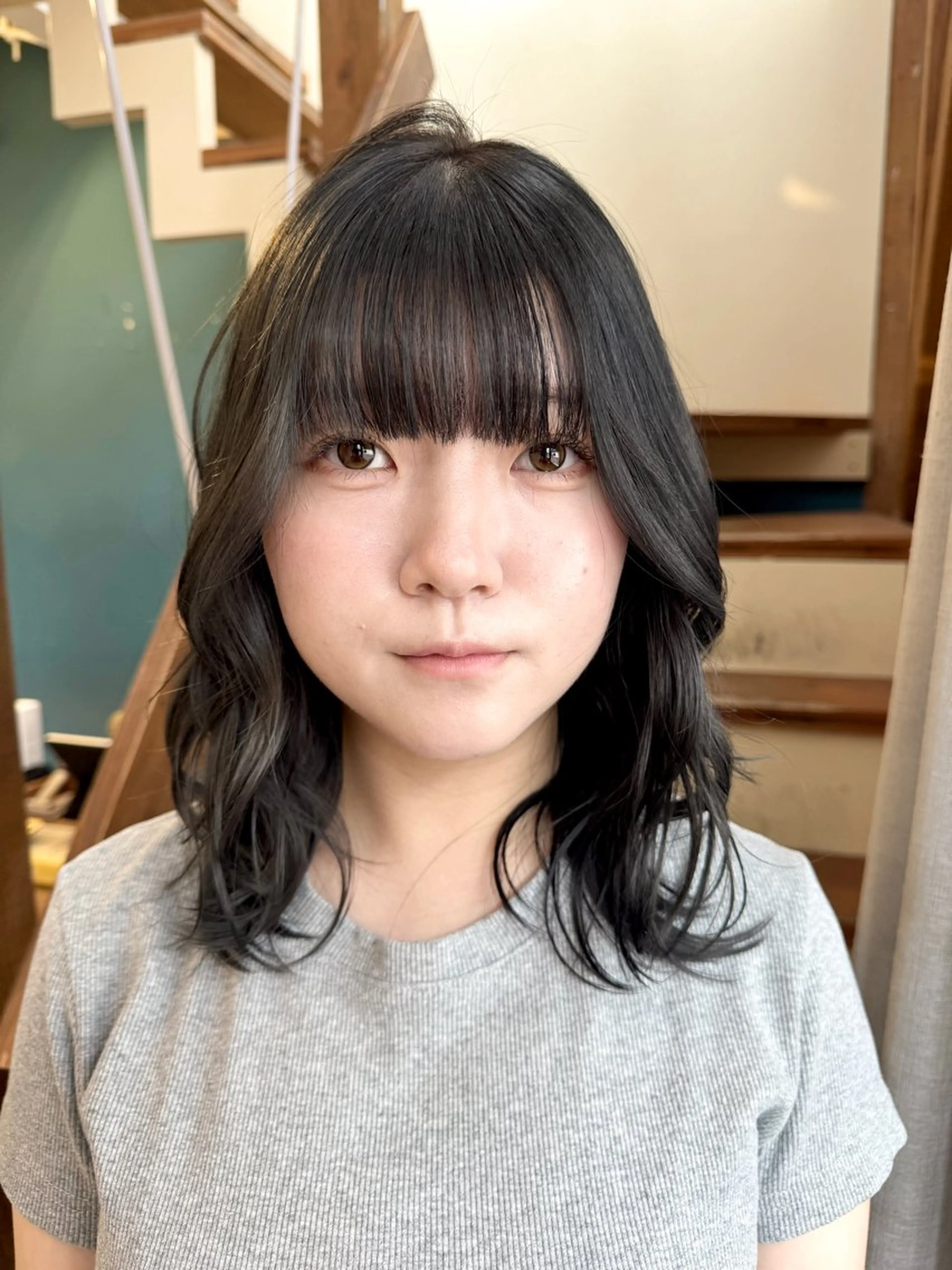 ミディアム カラー ヘアカラー トリートメント 透明感カラー/ハイト ーン/メイク/umiのヘアスタイル