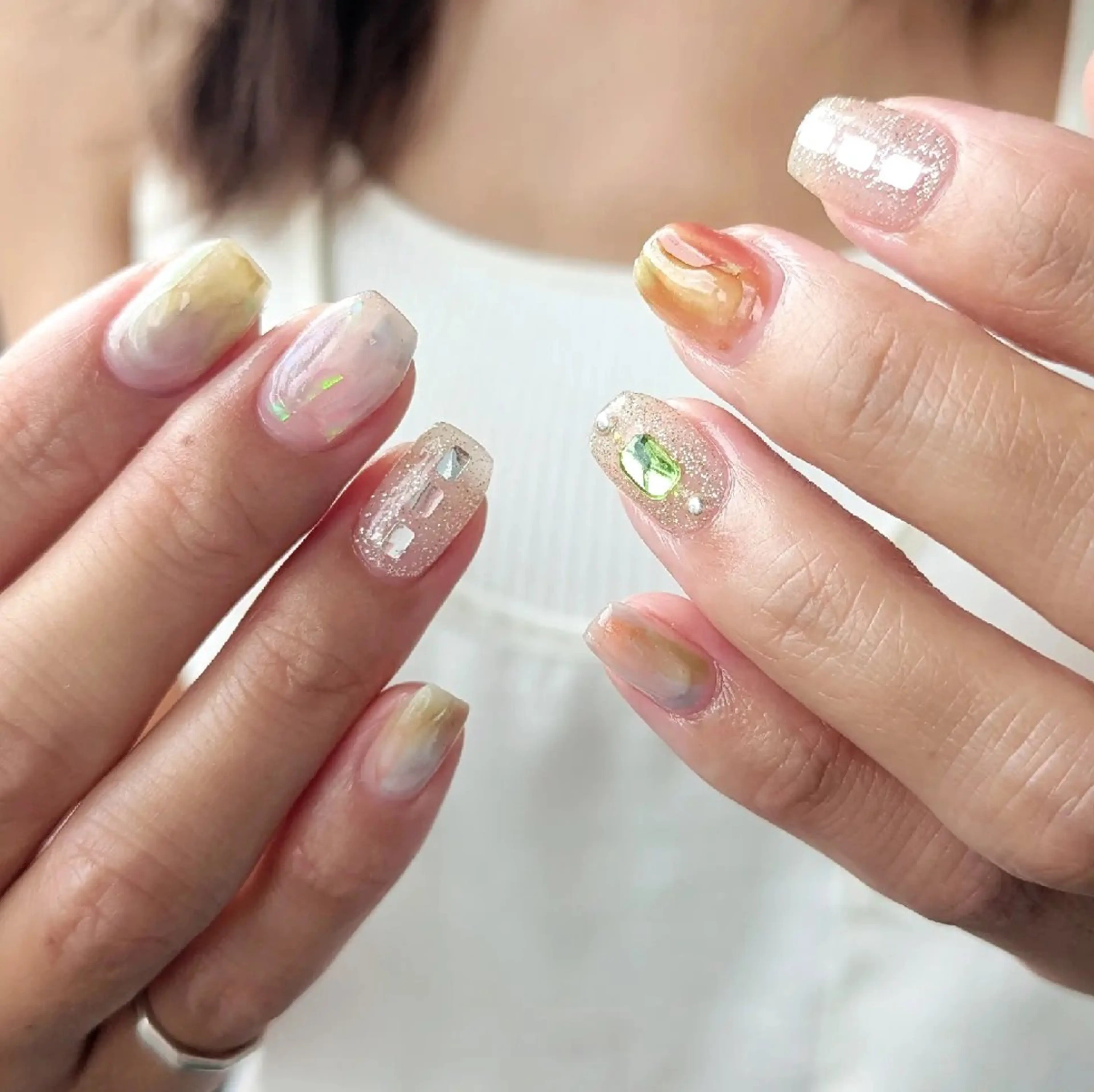 ネイル キラキラネイル ハンドネイル jolie  ISIHARAのネイルデザイン