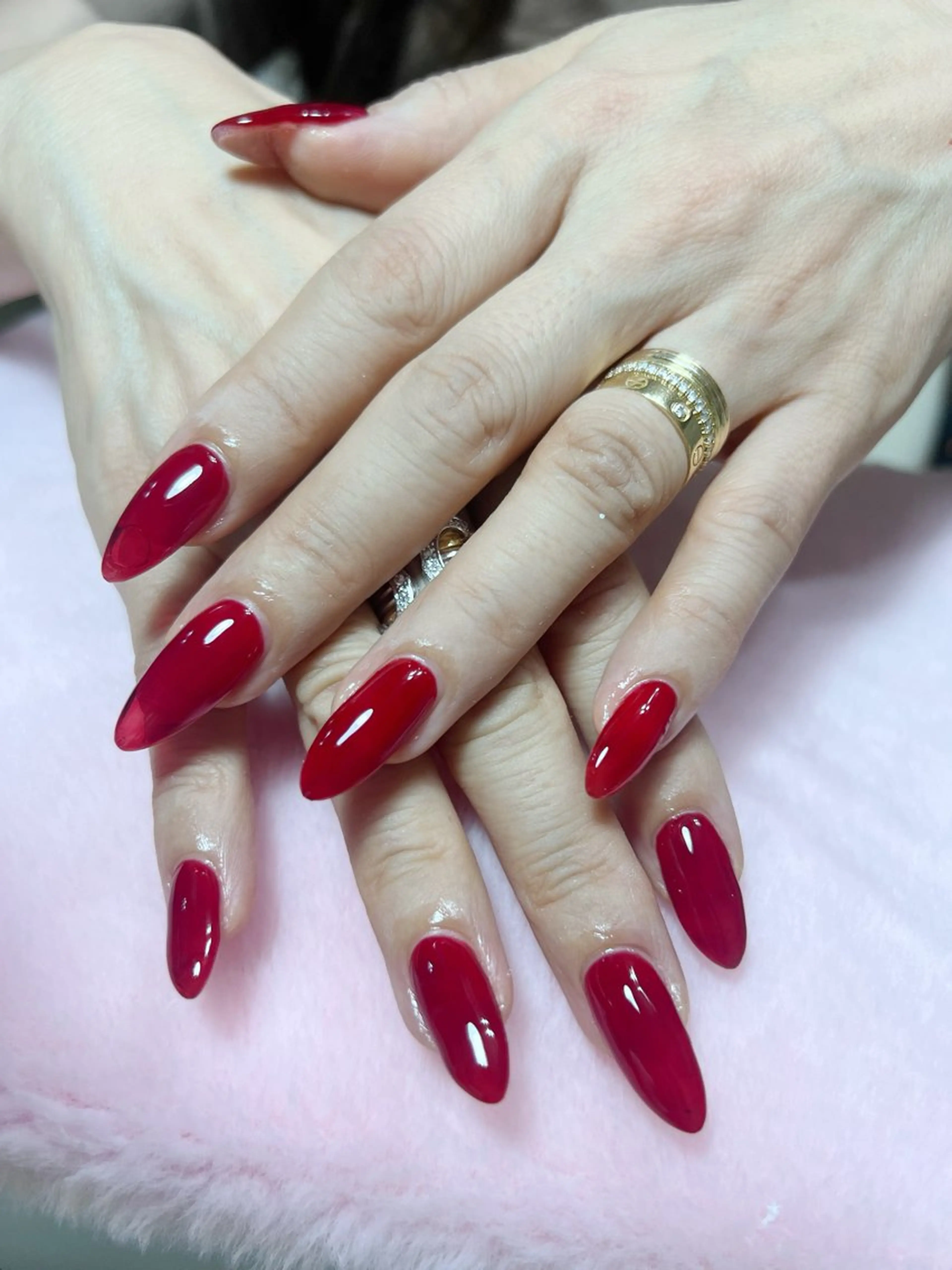 ネイル 長さ出し ワンカラーネイル ヒナネイルサロン所属・Hina ネイルサロンのネイルデザイン