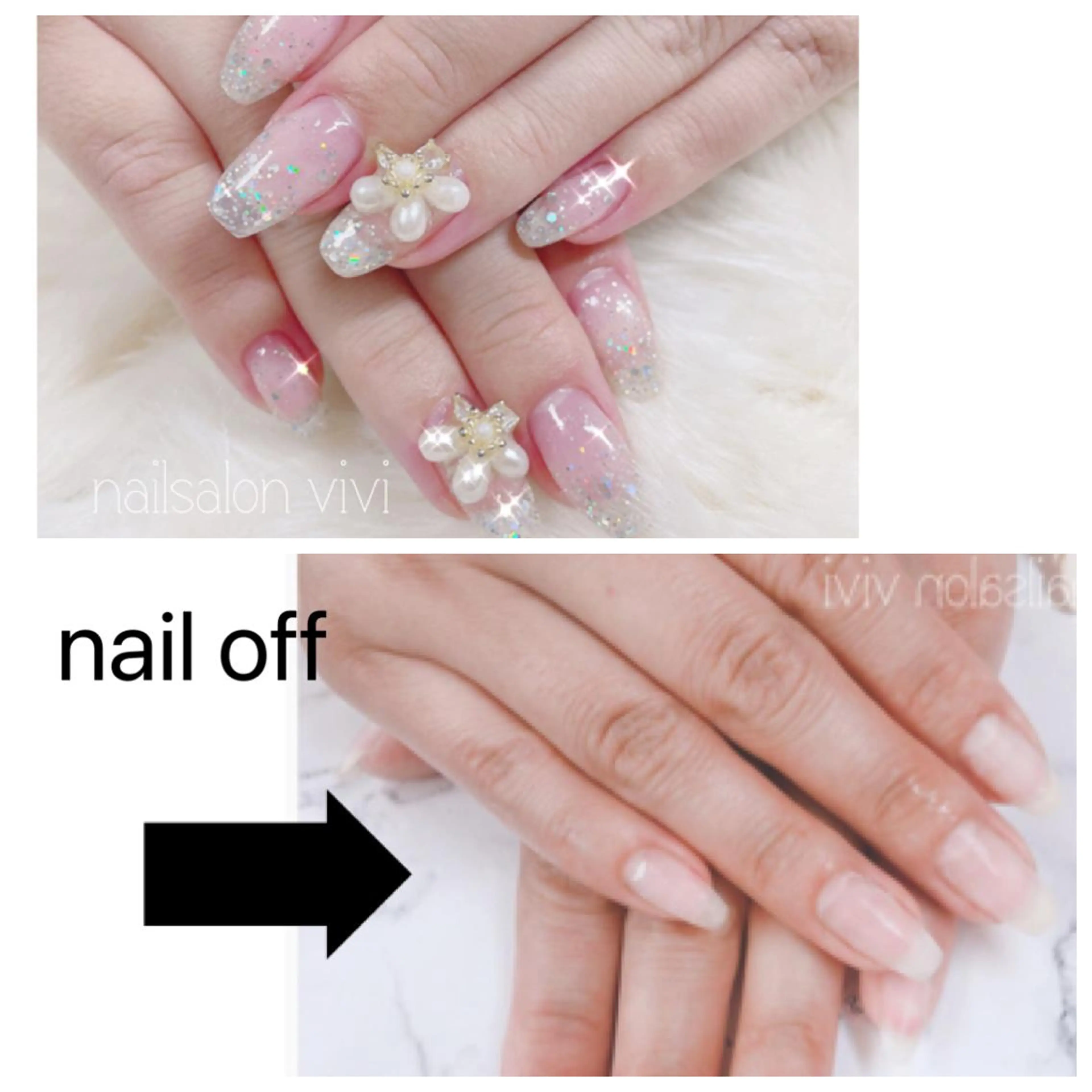 『リピーター様』ジェルオフのみ💓(甘皮ケア、爪切ファイリング、オイルケア込)スカルプ、3D、ハードオフは+500円の写真