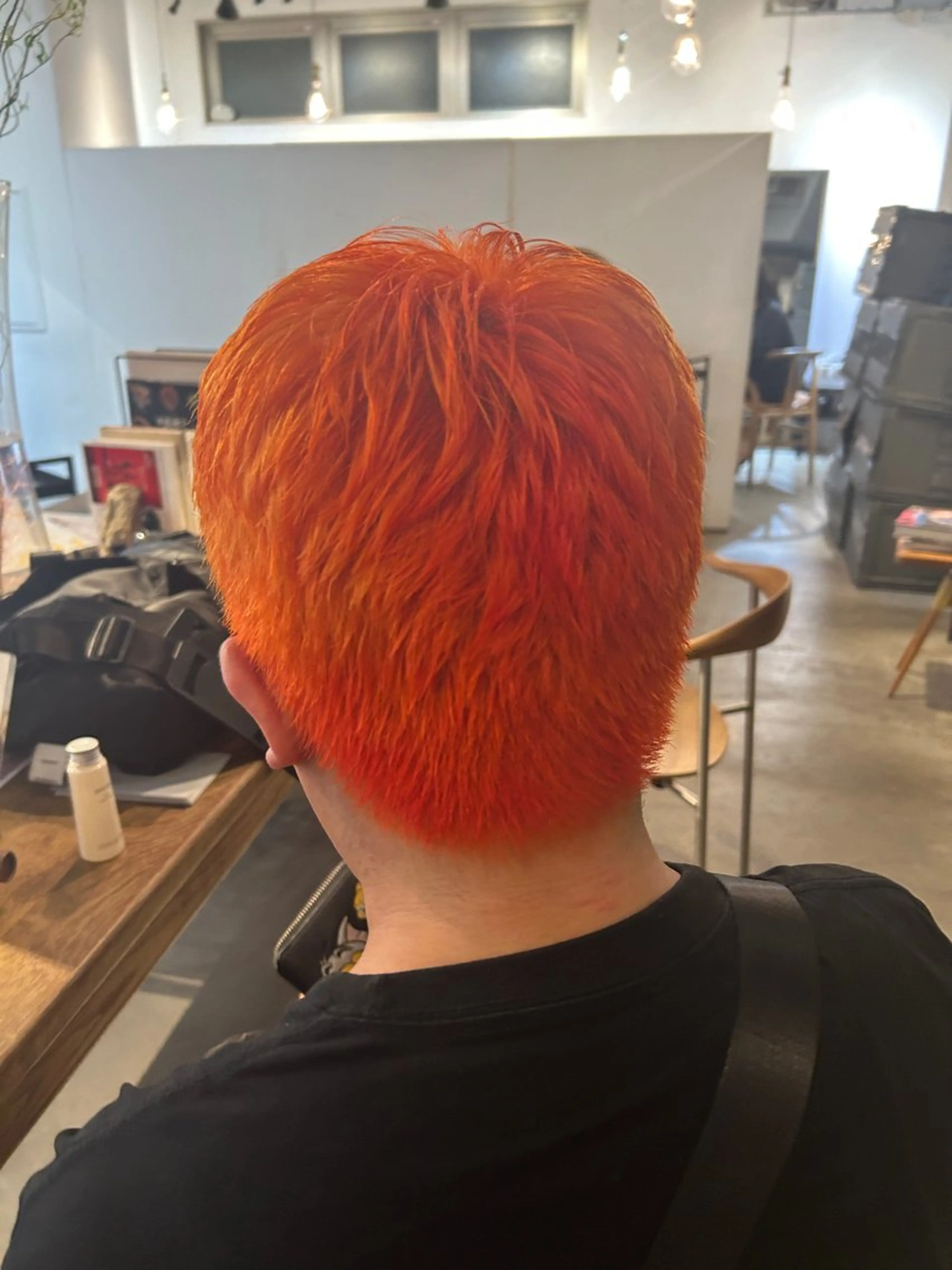 カラー オレンジ ヘアカラー 植田 瑠菜のヘアスタイル