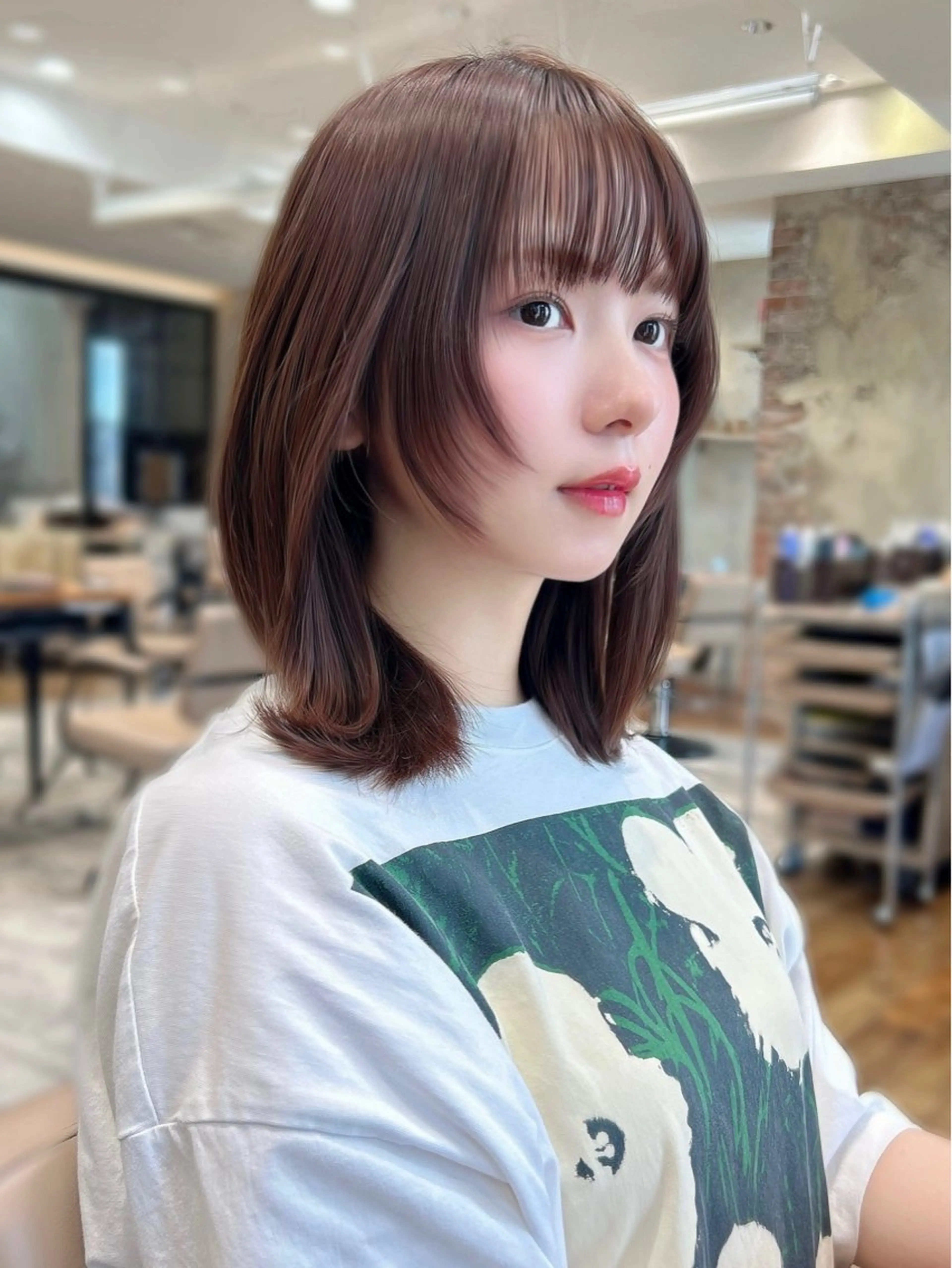 ロング カラー パーマ トリートメント 新宿✨顔周りカット 韓国ヘア/坂本亜裟海のヘアスタイル