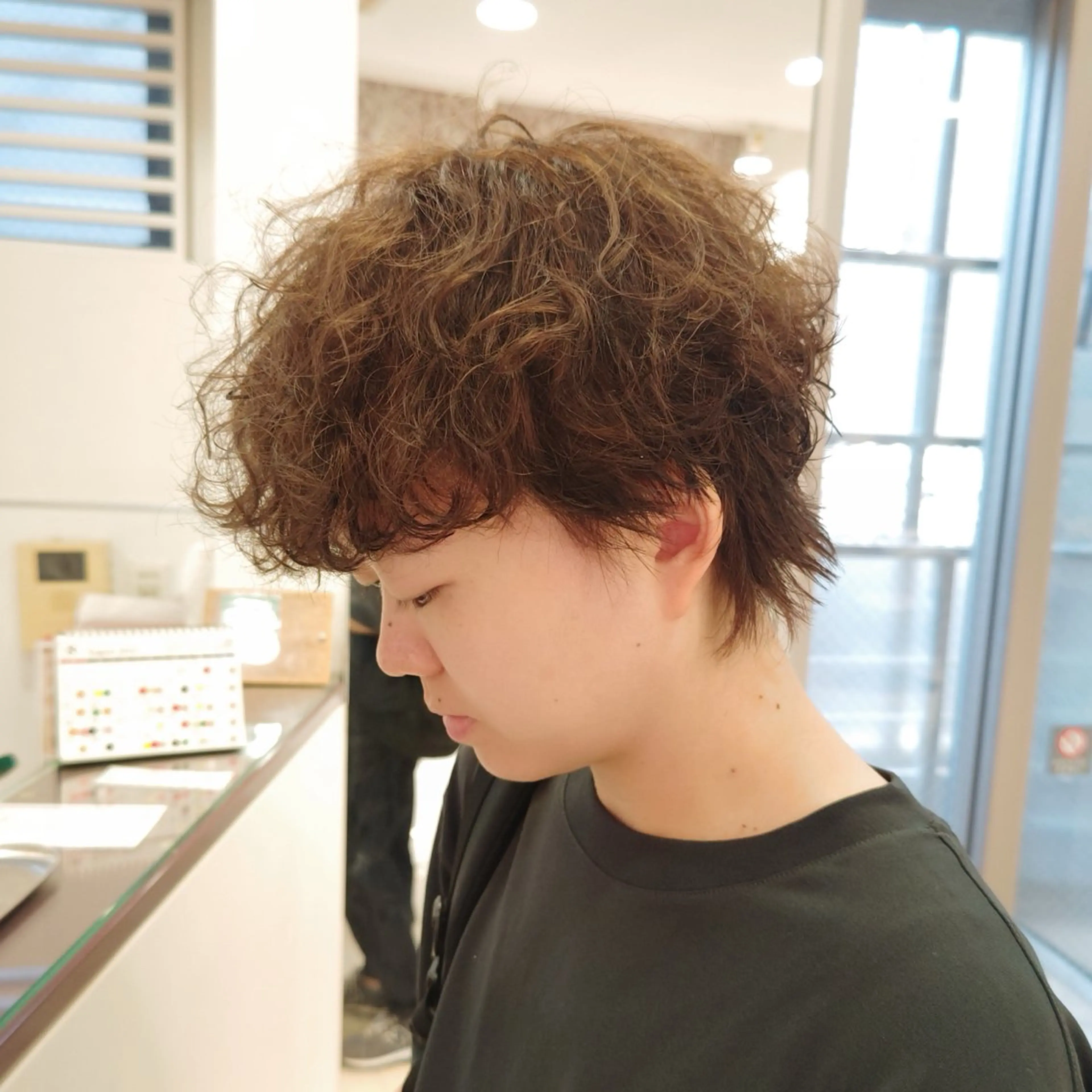 ショート パーマ メンズ さくらば ここのヘアスタイル