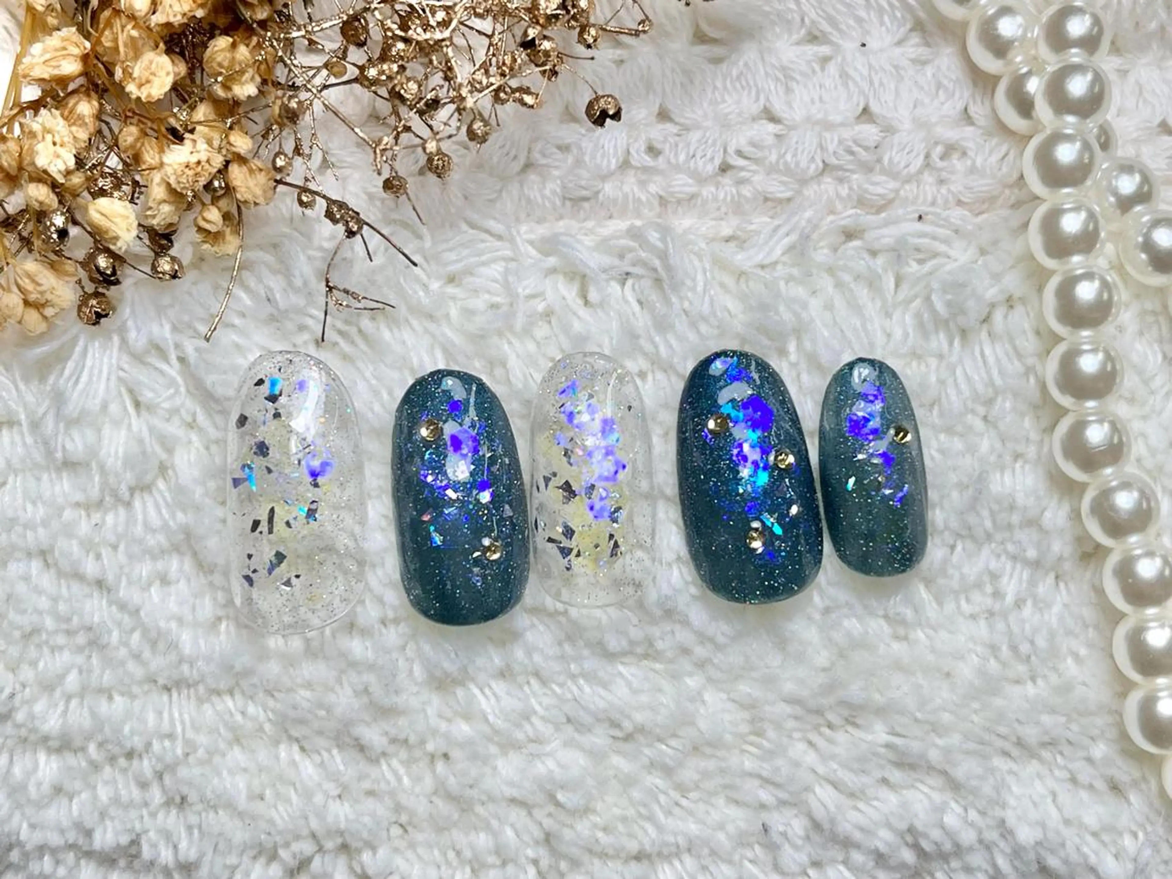 ネイル ハンドネイル ネイルPetit Ribbonのネイルデザイン