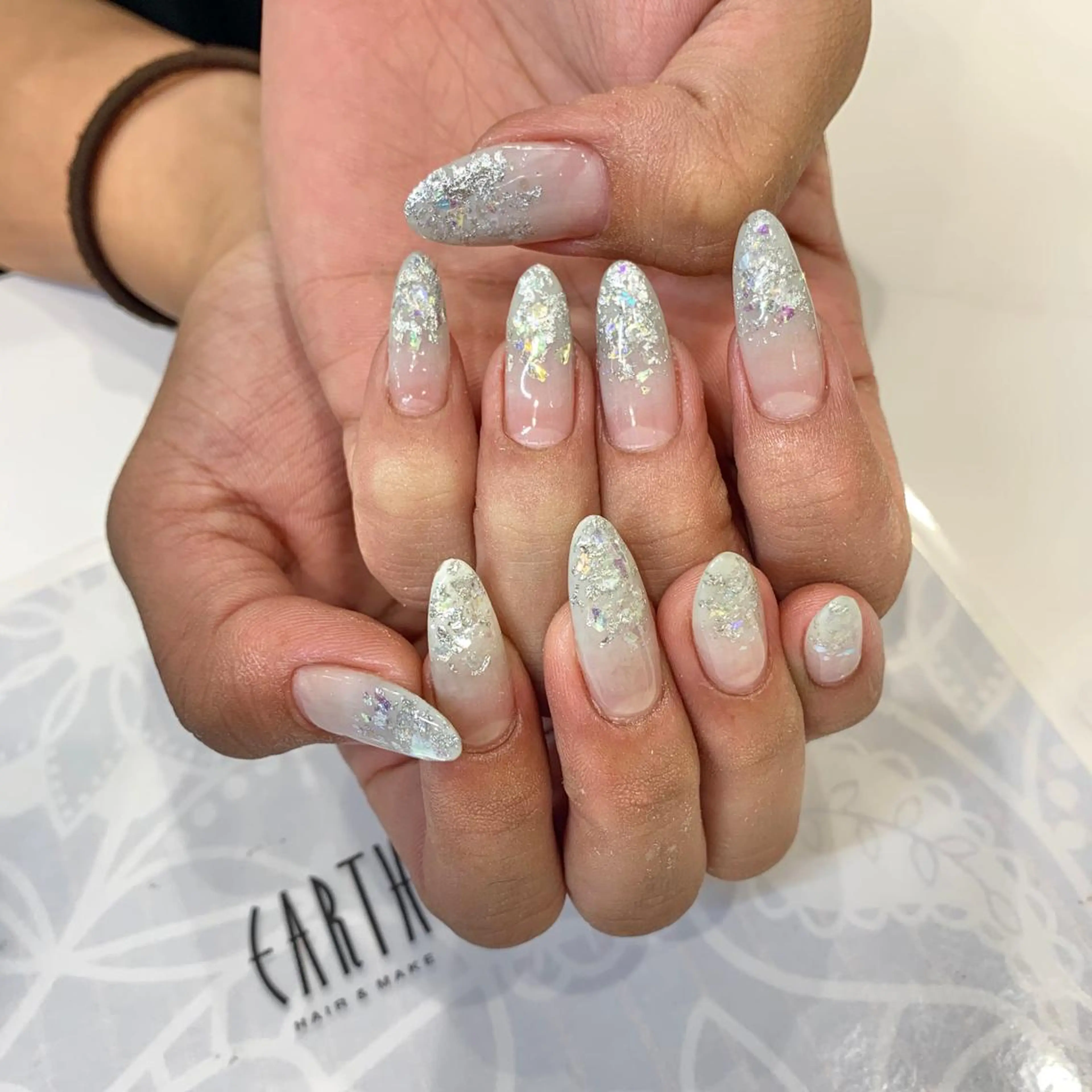 ネイル キラキラネイル ロングネイル ハンドネイル 佐藤 まりえのネイルデザイン