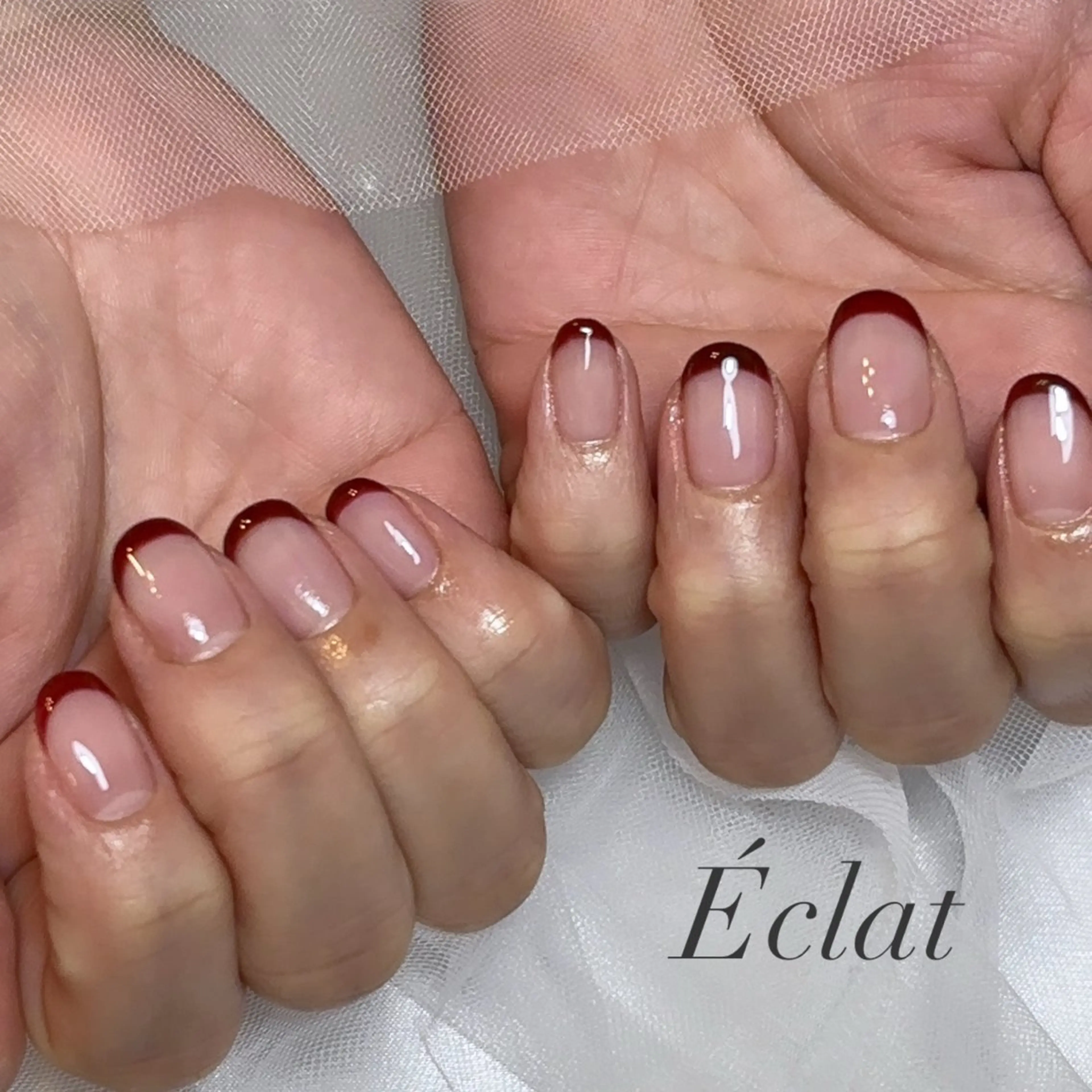 ネイル フレンチネイル ハンドネイル nail salon Éclatのネイルデザイン