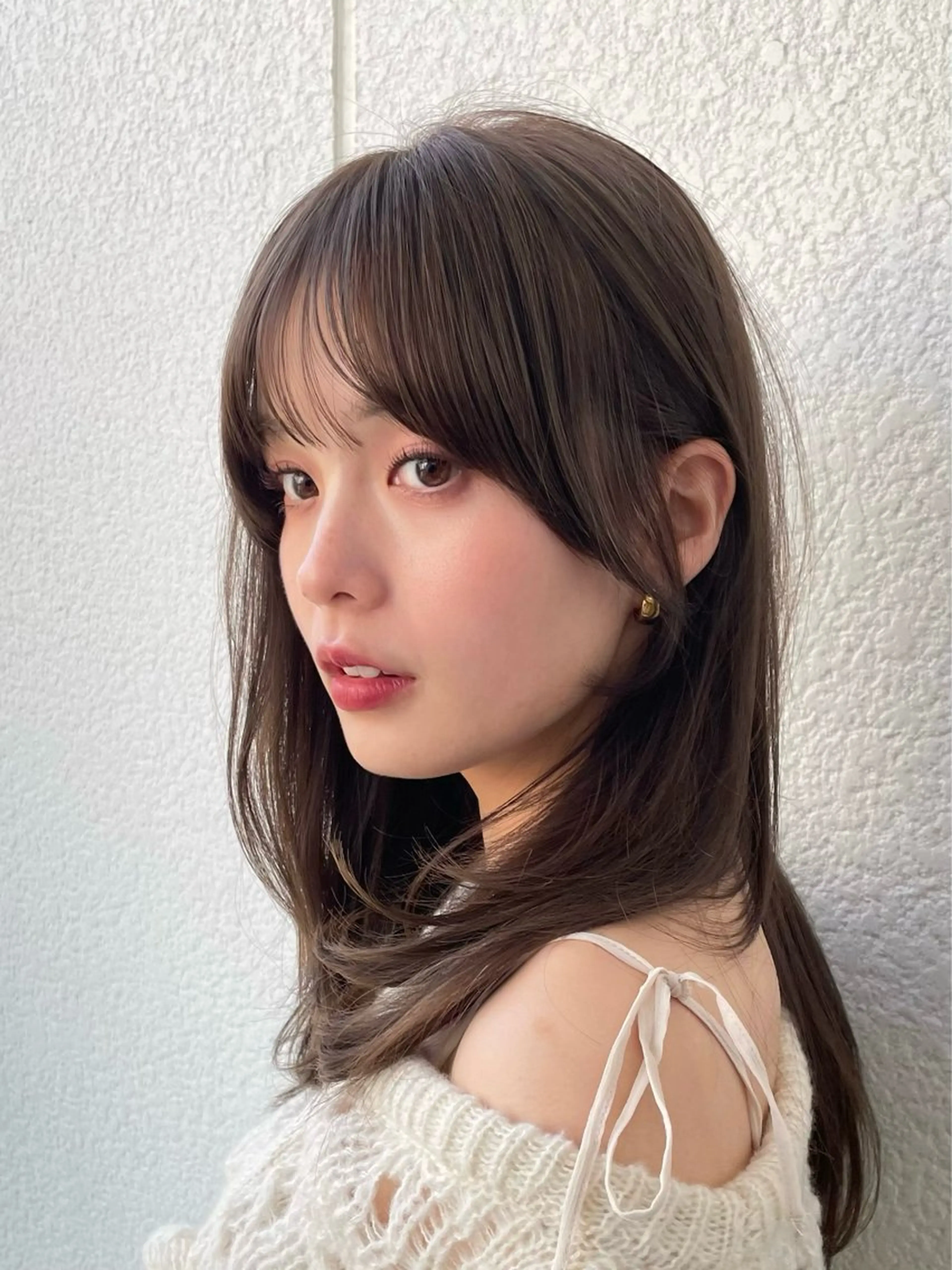 ミディアム 透明感カラー/ レイヤー🪽千優のヘアスタイル