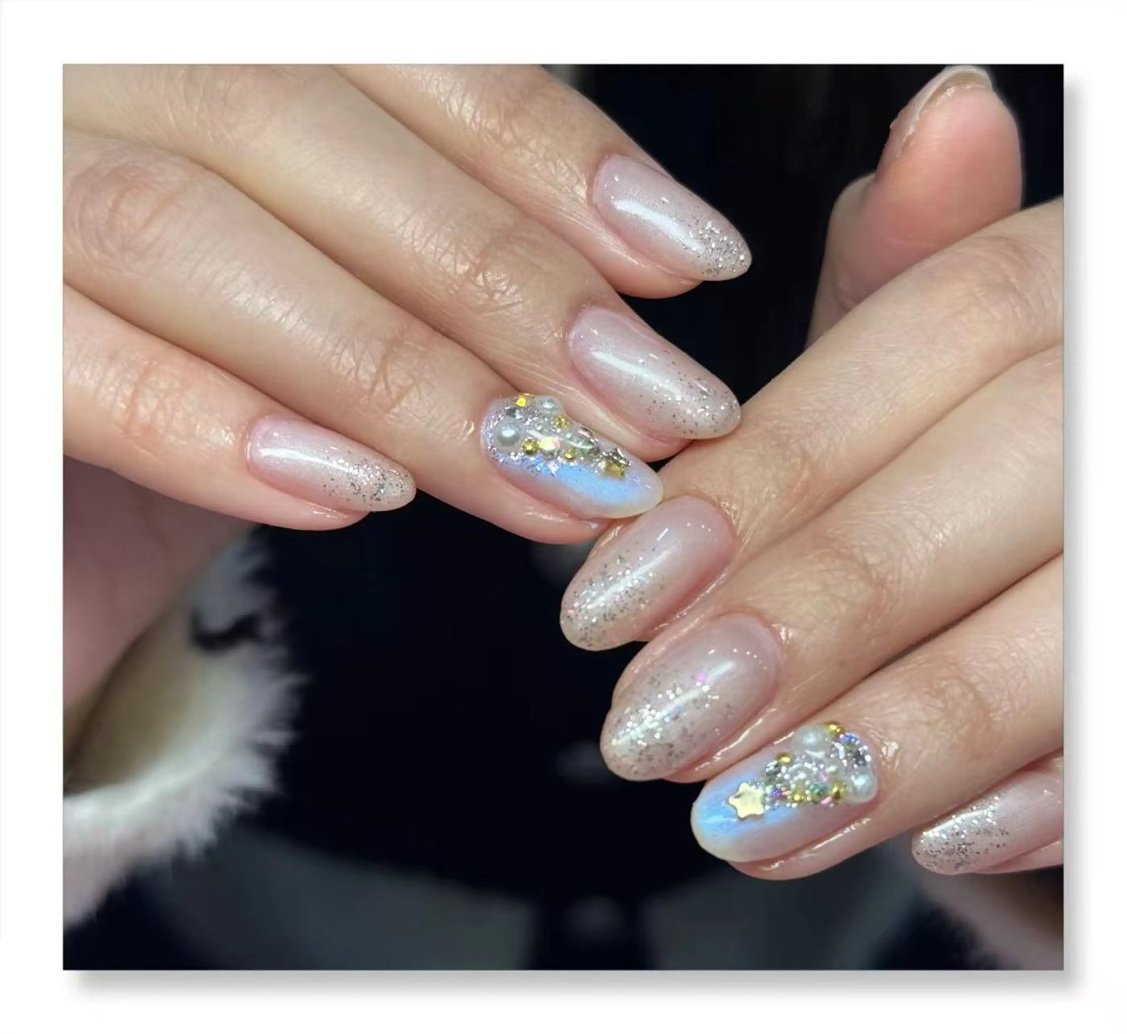 ネイル H’ami nailsalon 新大久保店所属・リサ 長さだし✨のネイルデザイン