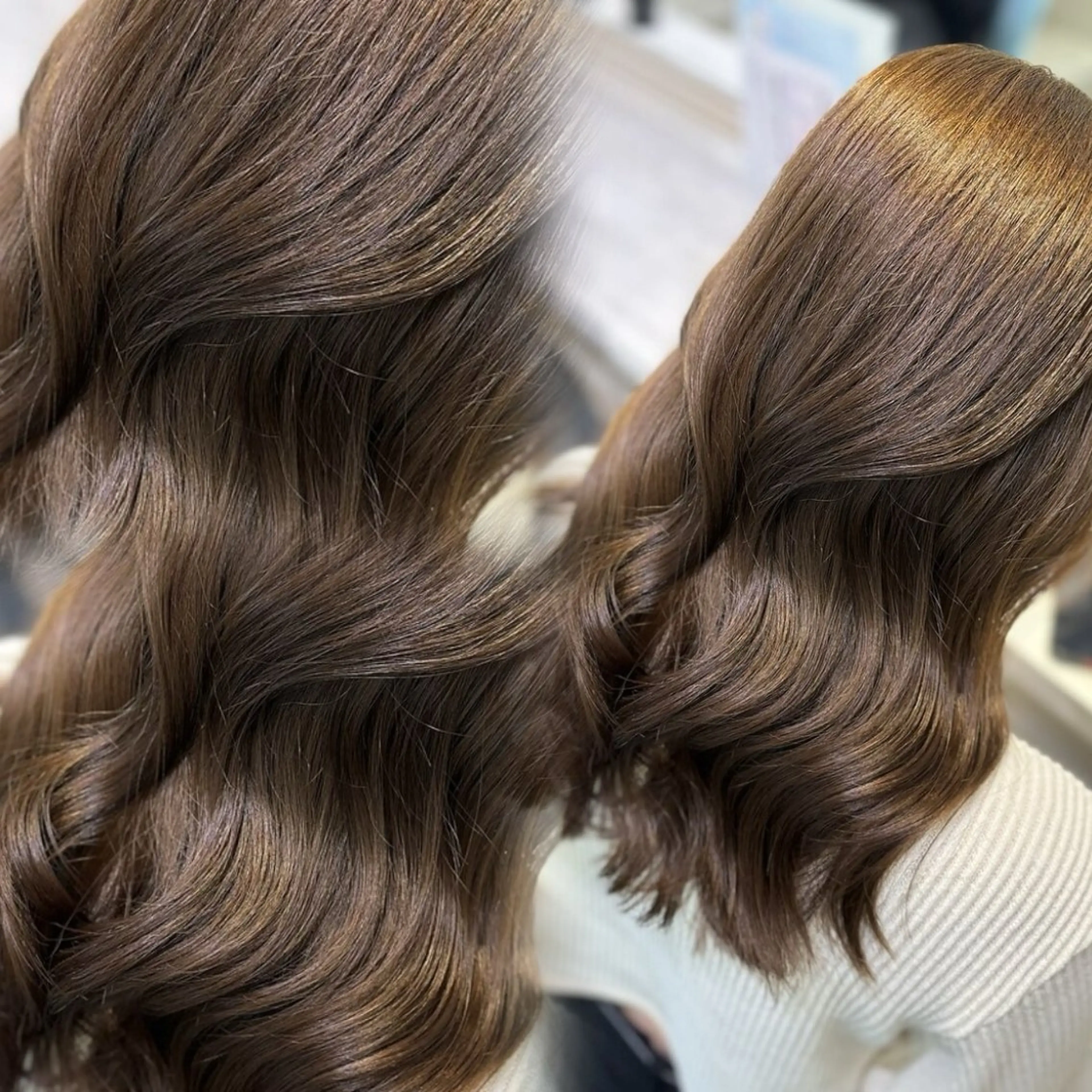 セミロング カラー ヘアカラー トリートメント 💖ダブルカラー/ ケアカラー/レナ💖のヘアスタイル