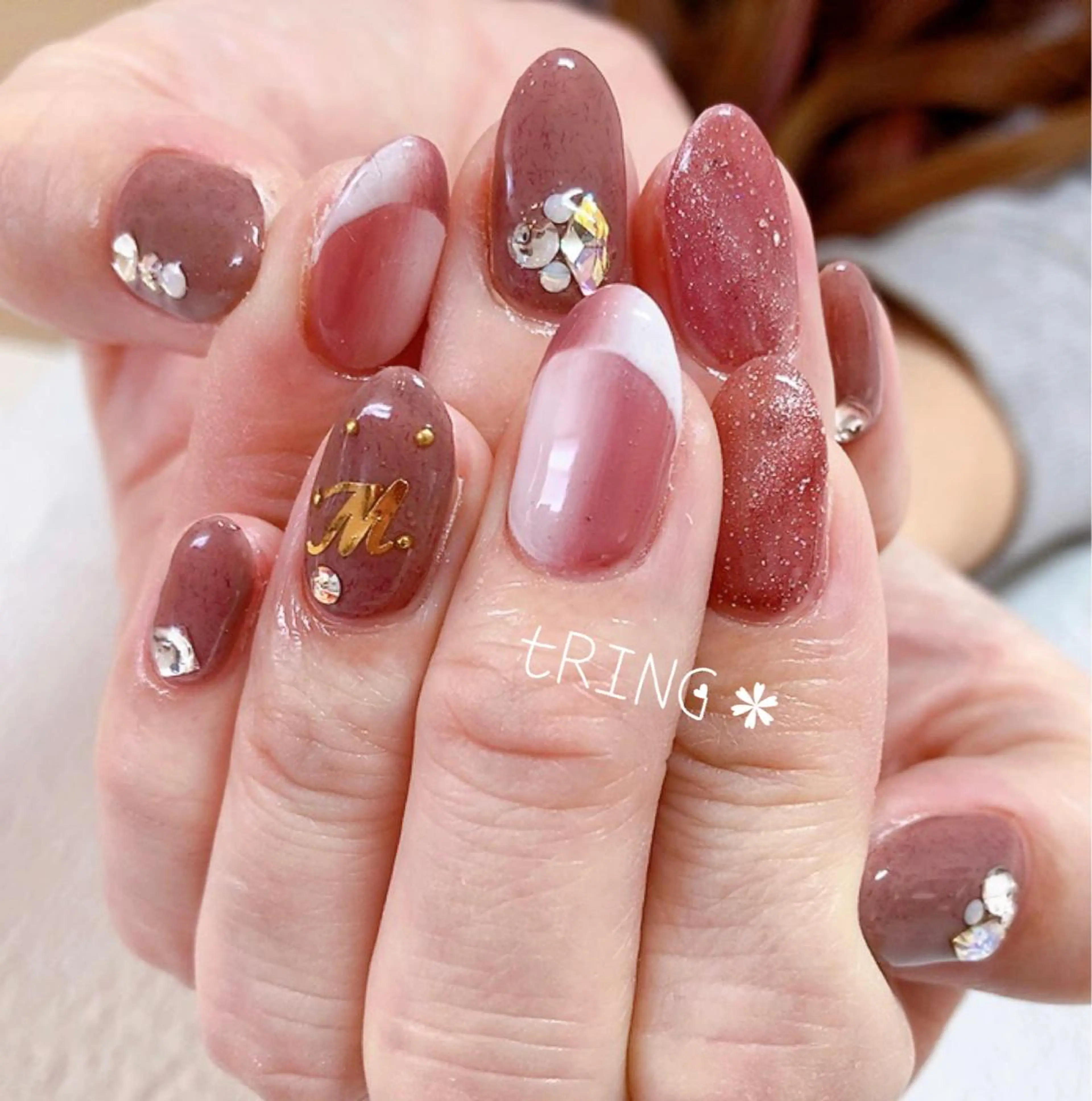 ネイル ハンドネイル tRING＊ しいの木台のネイルデザイン