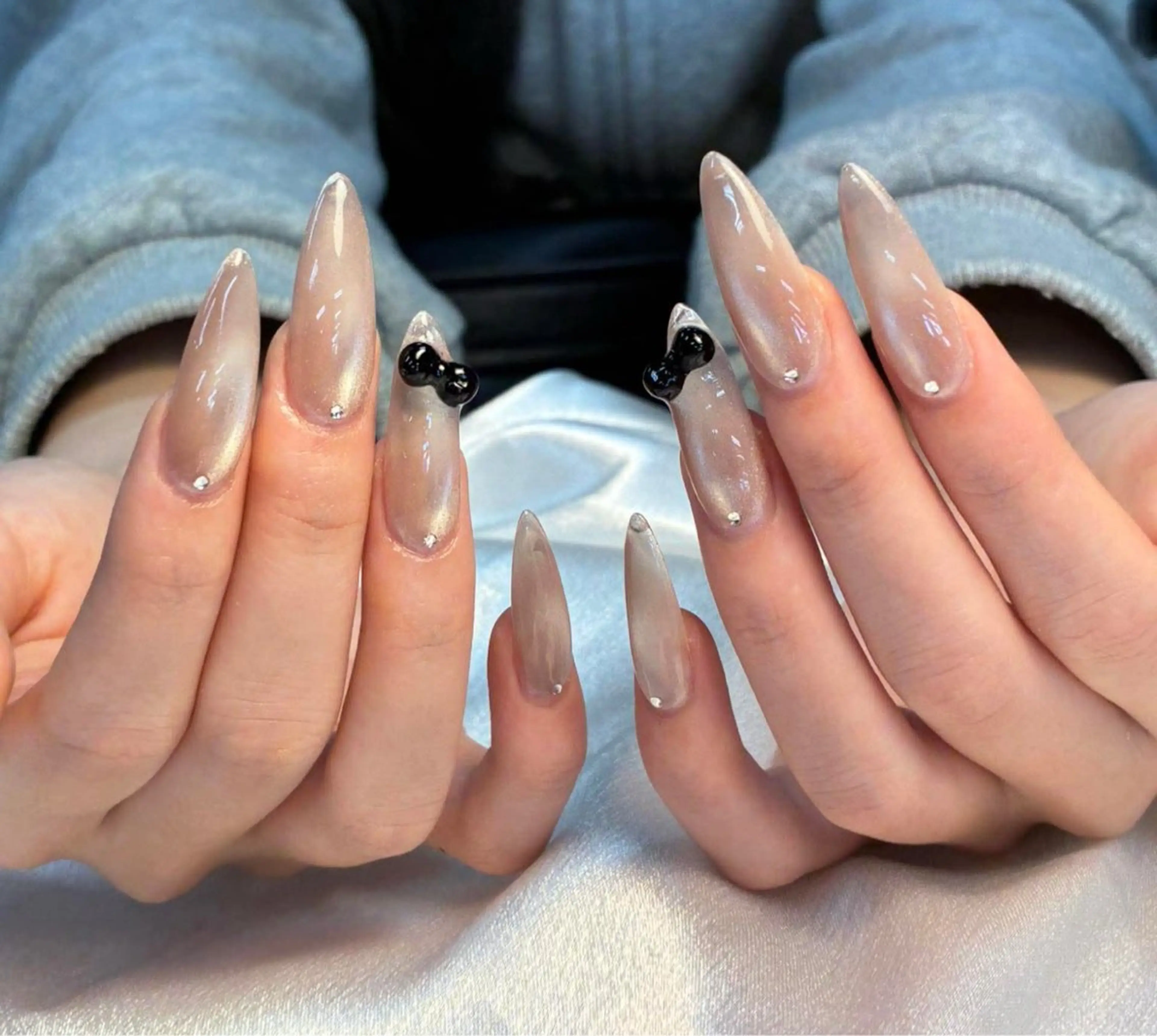 ネイル 韓国ネイル 持ち込み ニュアンスネイル ネイルチップ ハンドネイル Tini ANA.CHUOのネイルデザイン