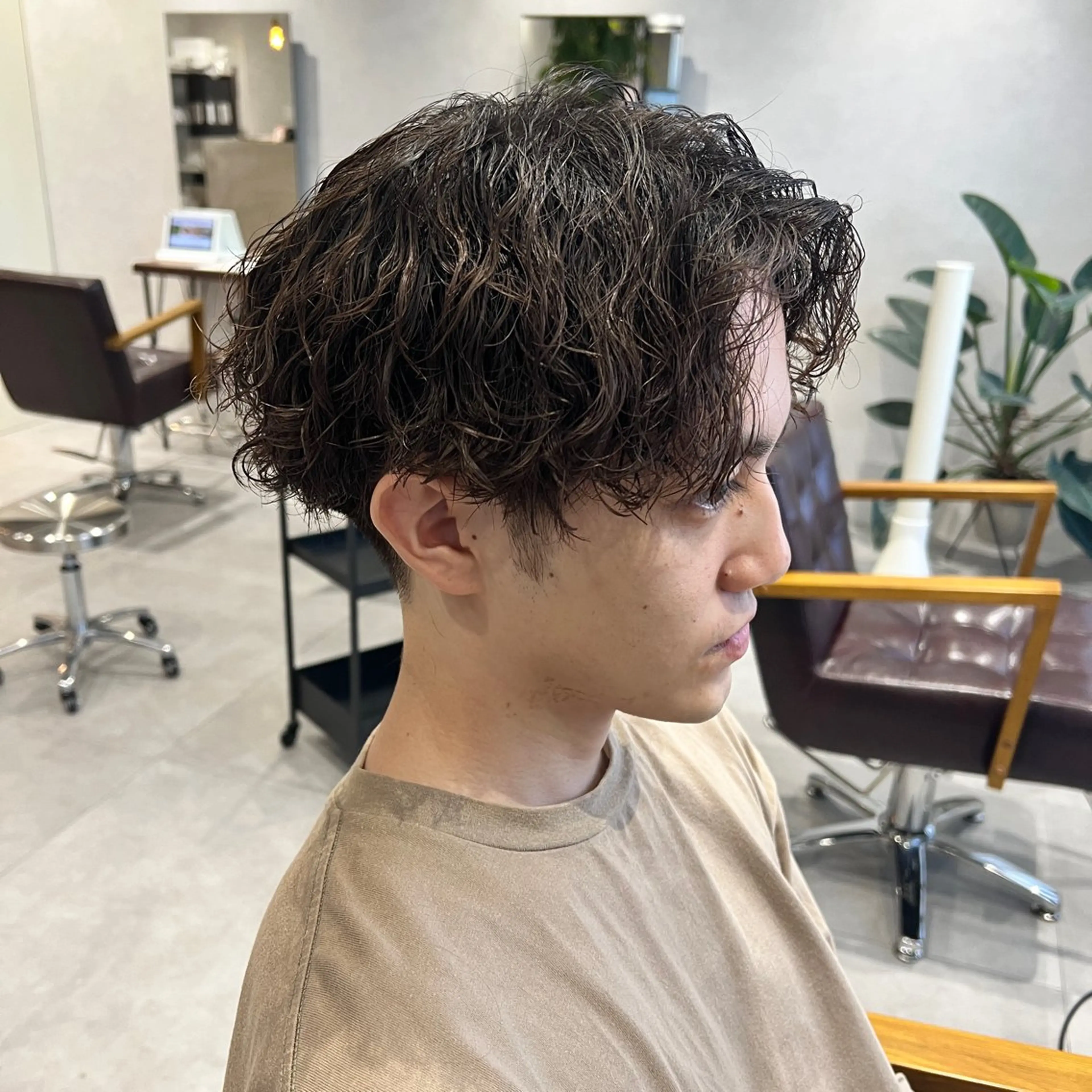 ショート カット パーマ 岸本 桂輝のヘアスタイル