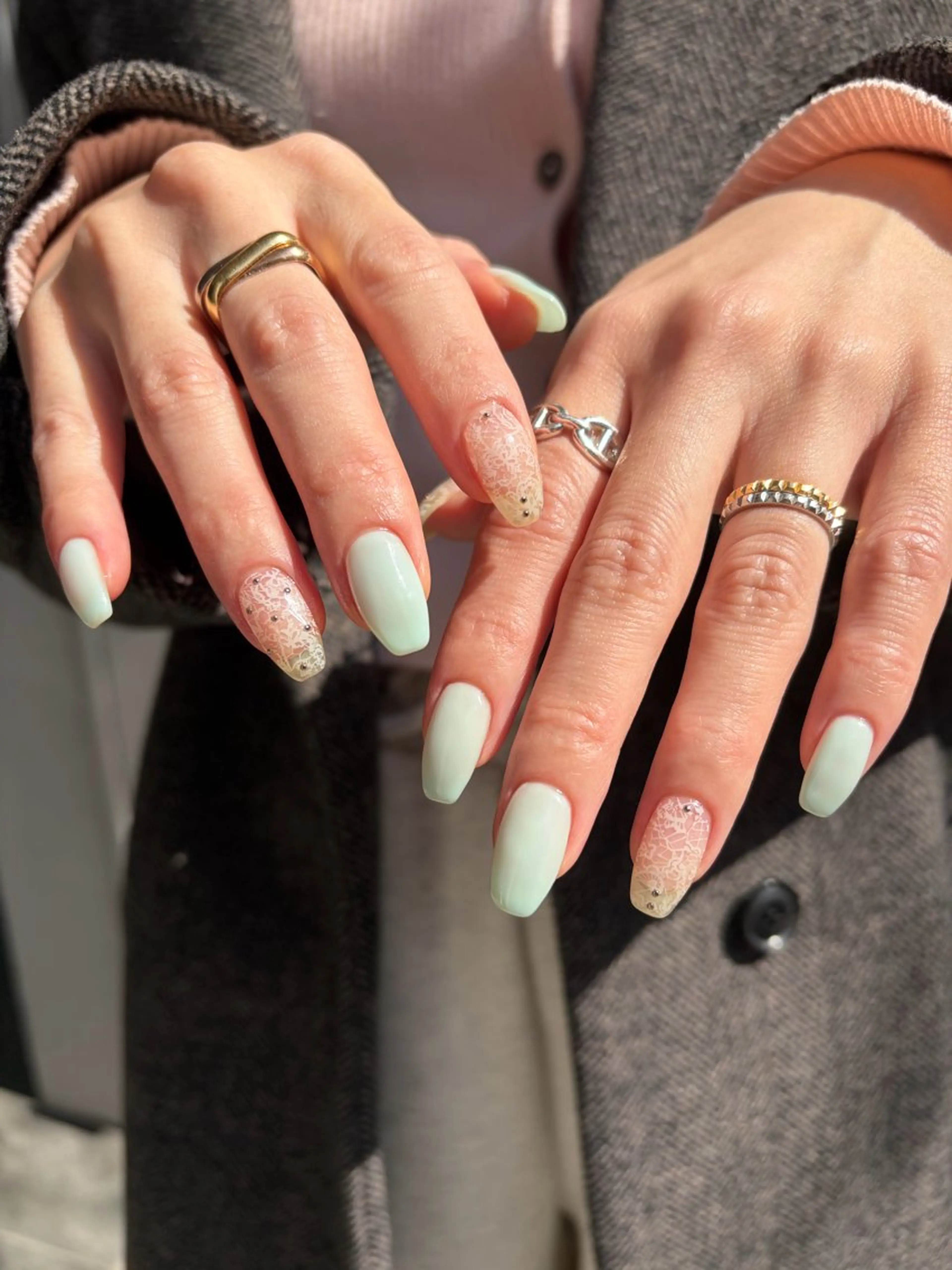 ネイル レース ハンドネイル 🌼大西洋子 laughl🌼のネイルデザイン