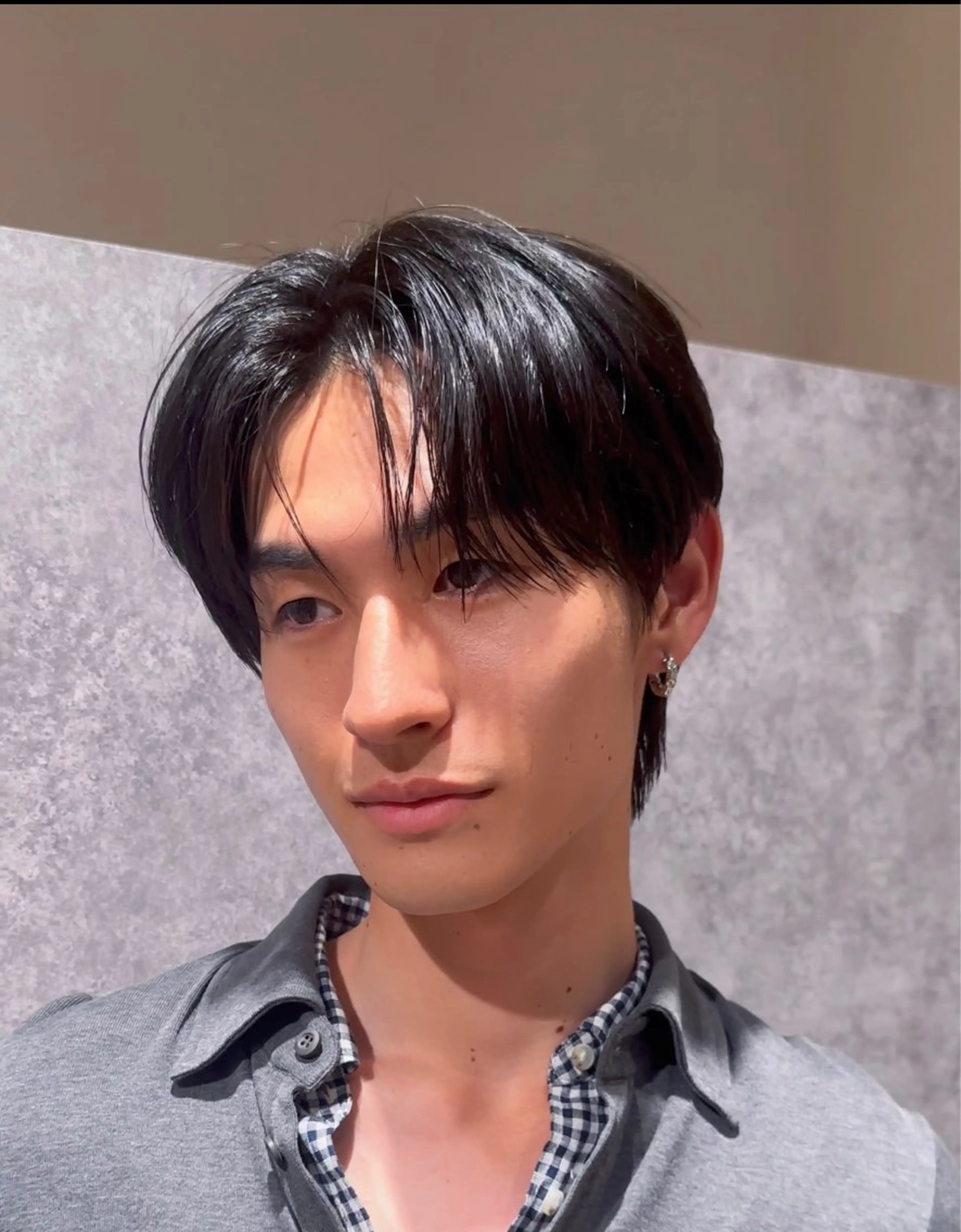 メンズ センターパート カット 縮毛矯正 メンズ特化美容師/ 廣瀬勇斗のヘアスタイル