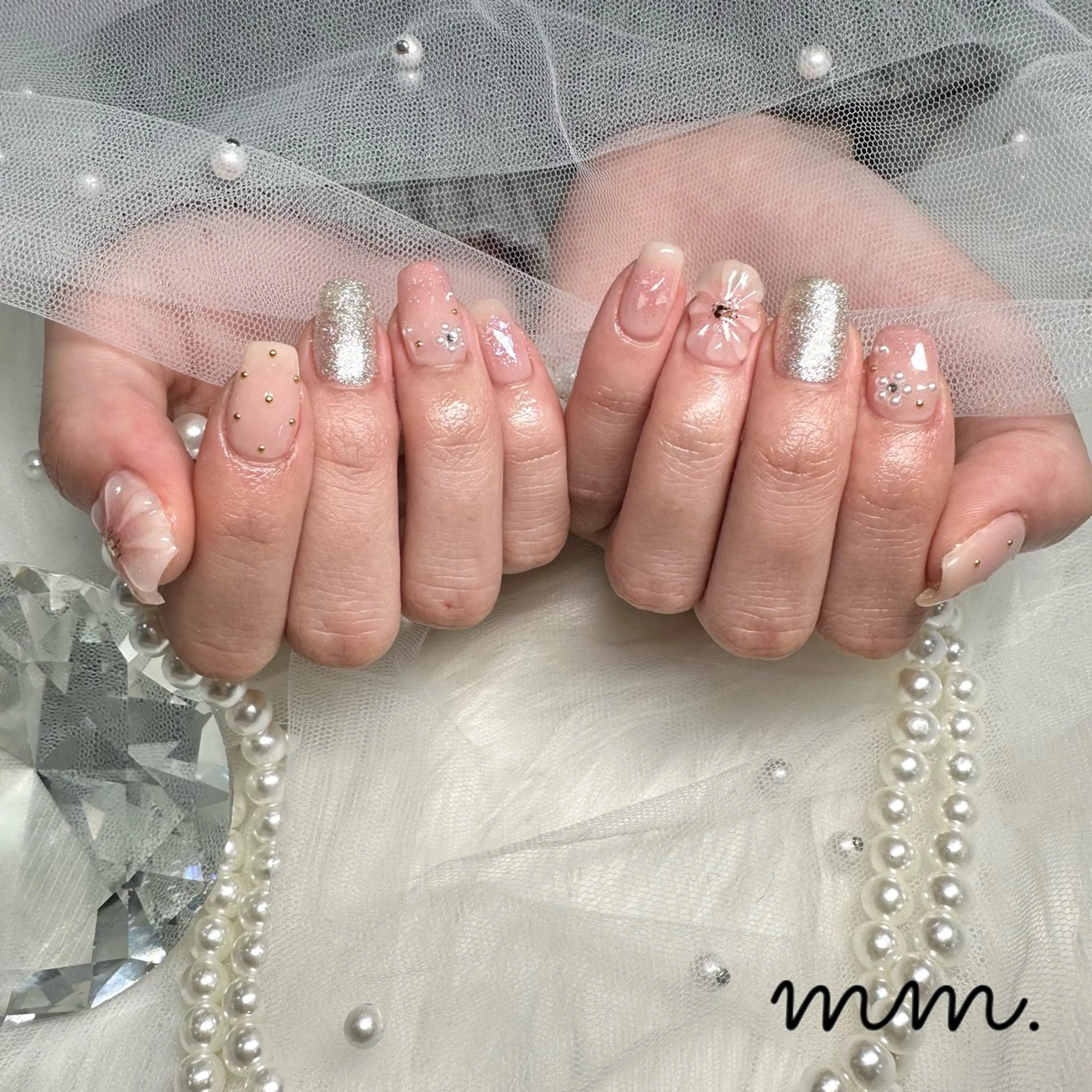 ネイル ハンドネイル 🩷🩵mm.大宮 Riyo🧸🩵🩷のネイルデザイン