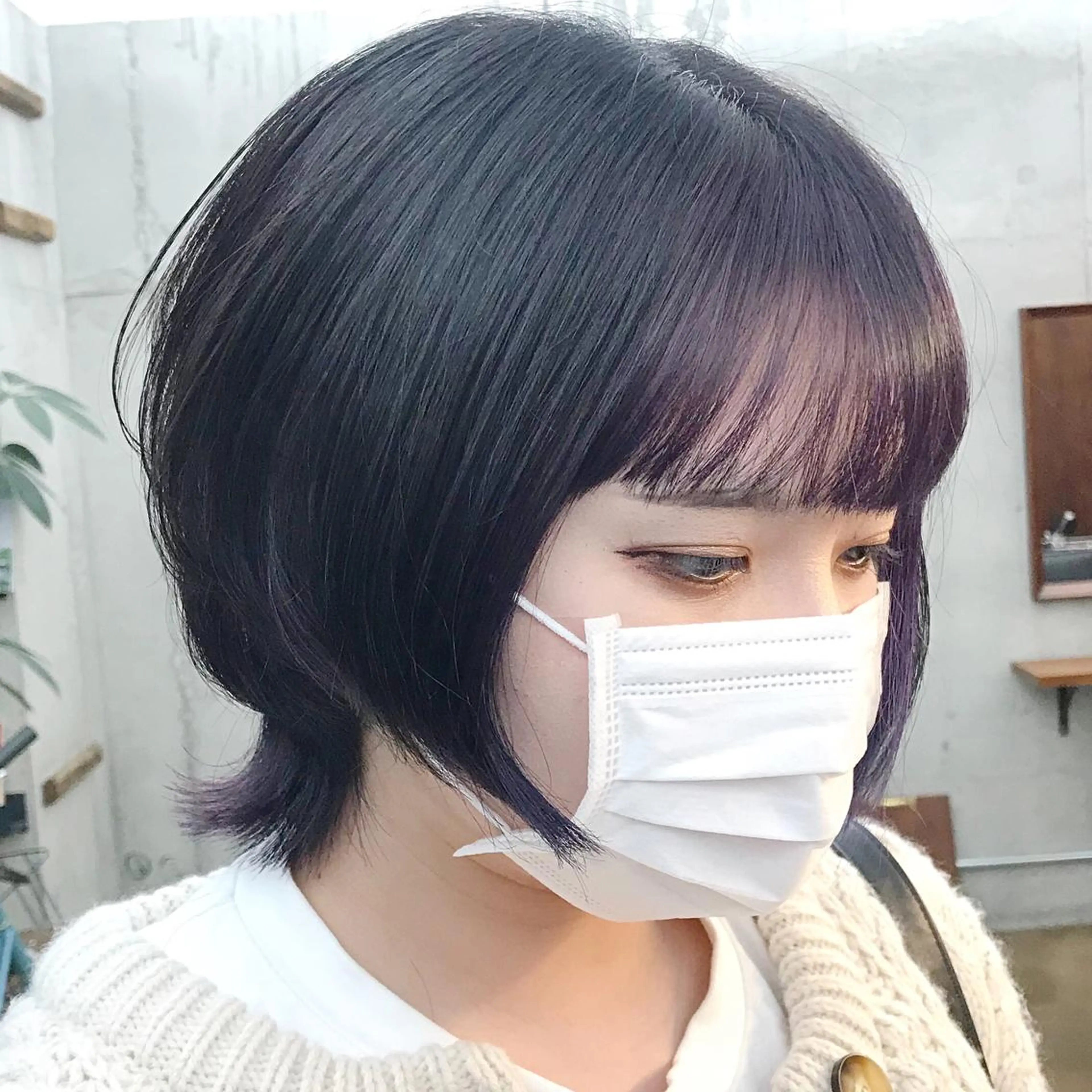 ショート カラー ミストバング ブリーチ ケアブリーチ イヤリングカラー  フェイスフレーミング カット ヘアカラー トリートメント ヘアセット ✂︎ウルフ・ショート ✂︎MIKUNIのヘアスタイル
