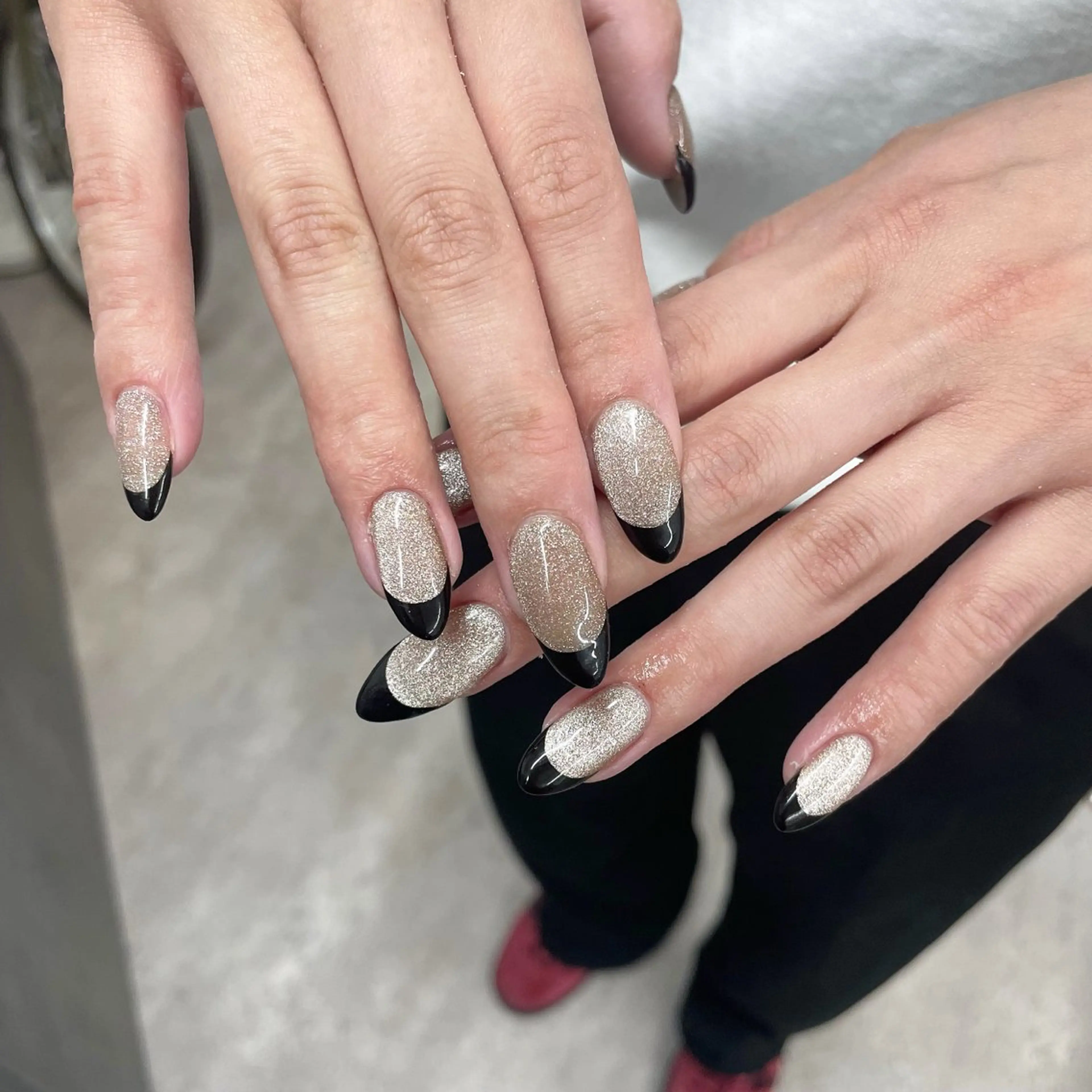 ネイル フラッシュネイル フラッシュマグ フレンチネイル ハンドネイル Bianca川越西口 KITAZAKI🫧のネイルデザイン