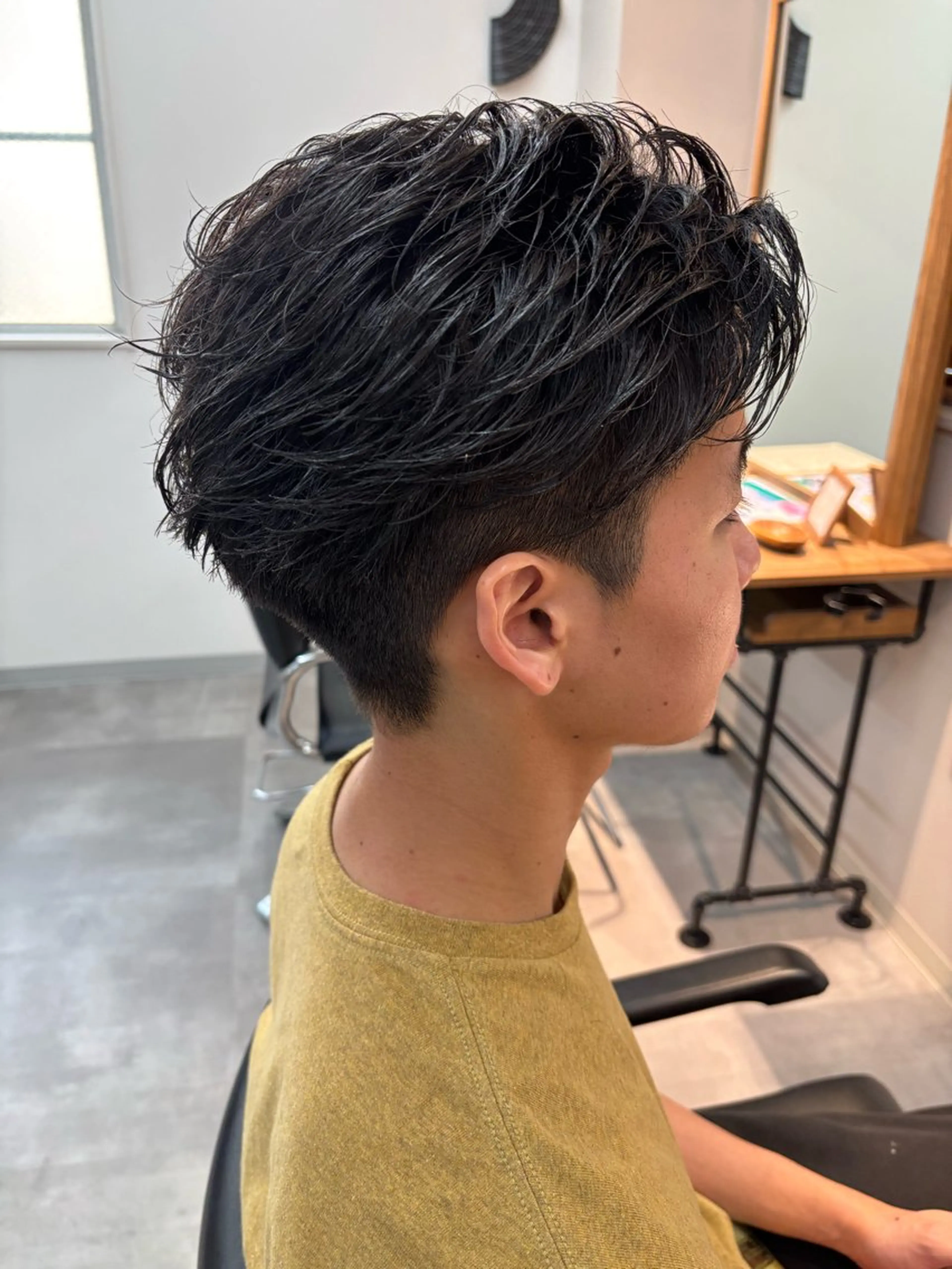 メンズ カット フェザーパーマ/韓国 /メンズカット保立のヘアスタイル