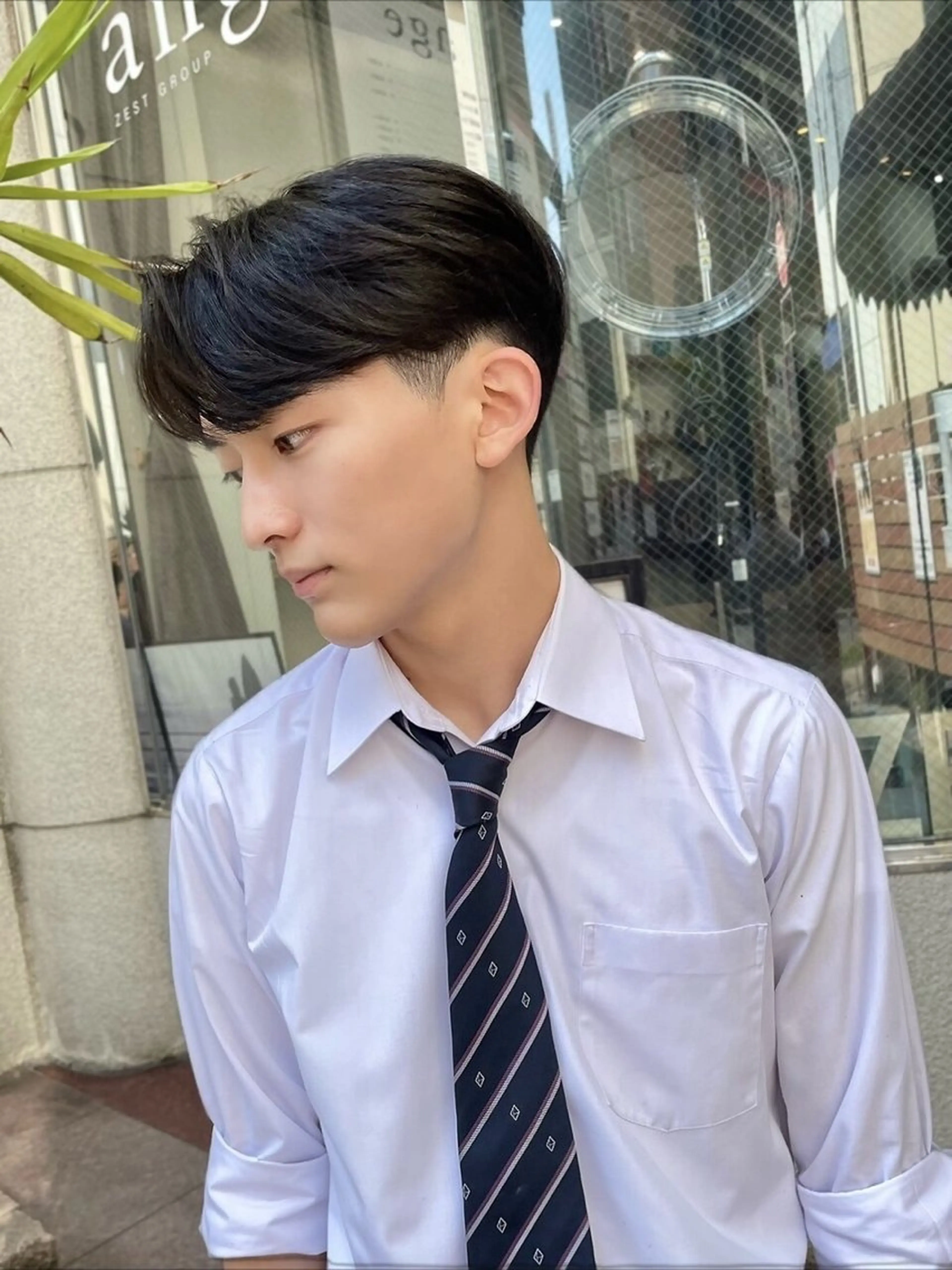 ショート メンズ マッシュ 学生（メンズ向け） 刈り上げ 学生 AMRITA所属・men'sｶｯﾄ ﾊﾟｰﾏ🫧ｼｵﾝのヘアスタイル