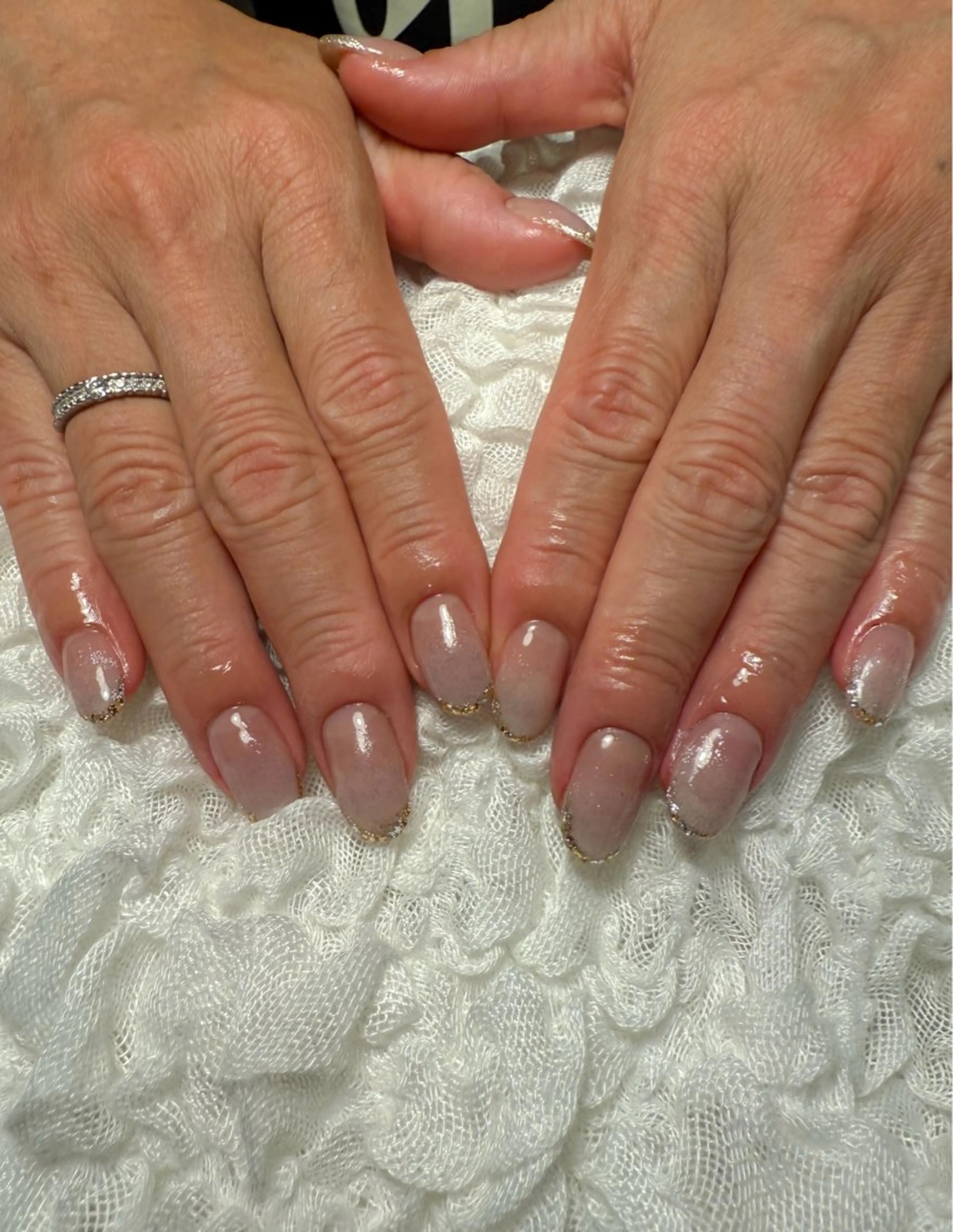 ネイル ゴールド ラメ(グリッター) マグネットネイル オフィスネイル ハンドネイル nail salon Estelleのネイルデザイン