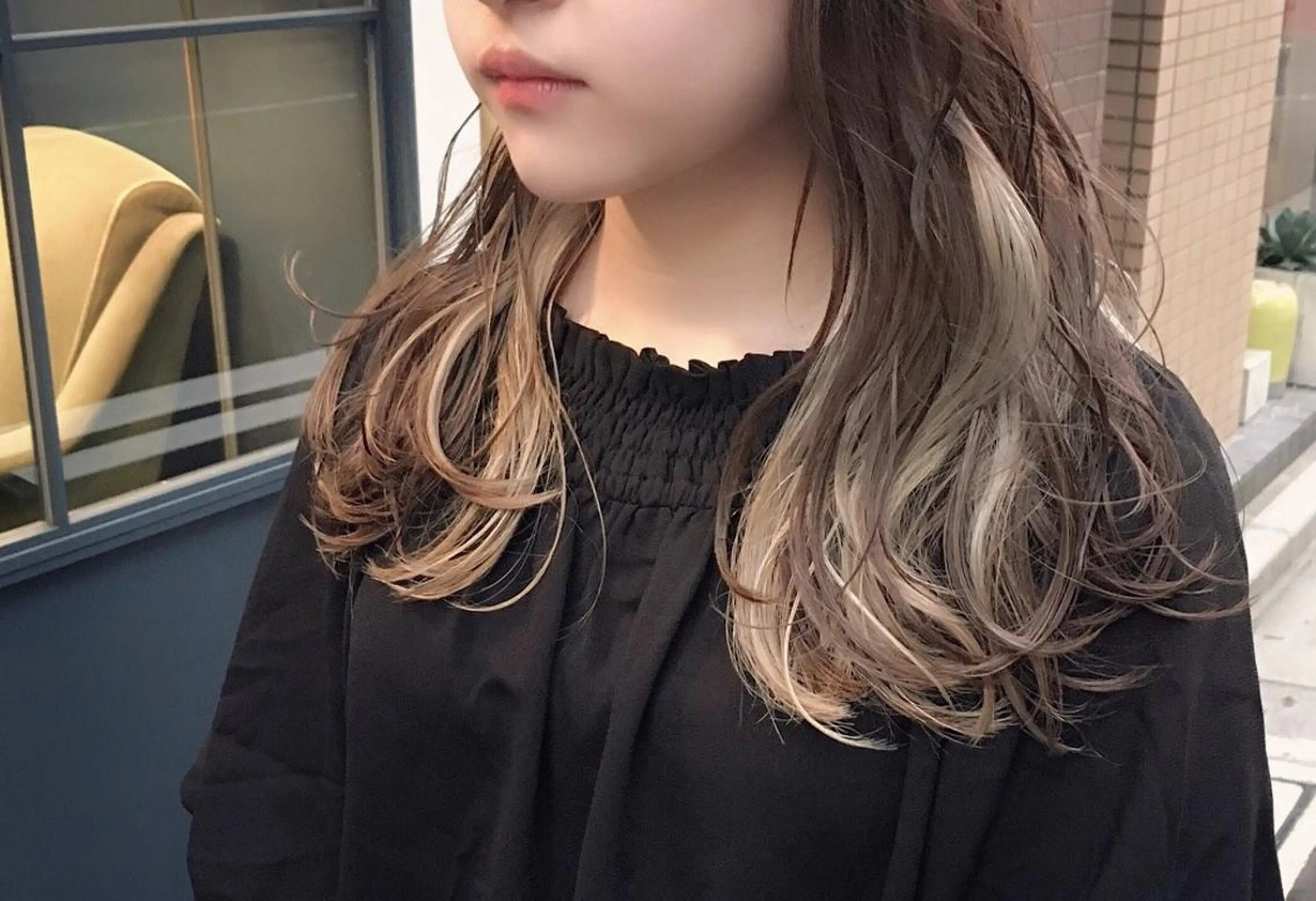 ミディアム カラー ハイライトカラー ハイライト tender所属・tender hair salonのヘアスタイル