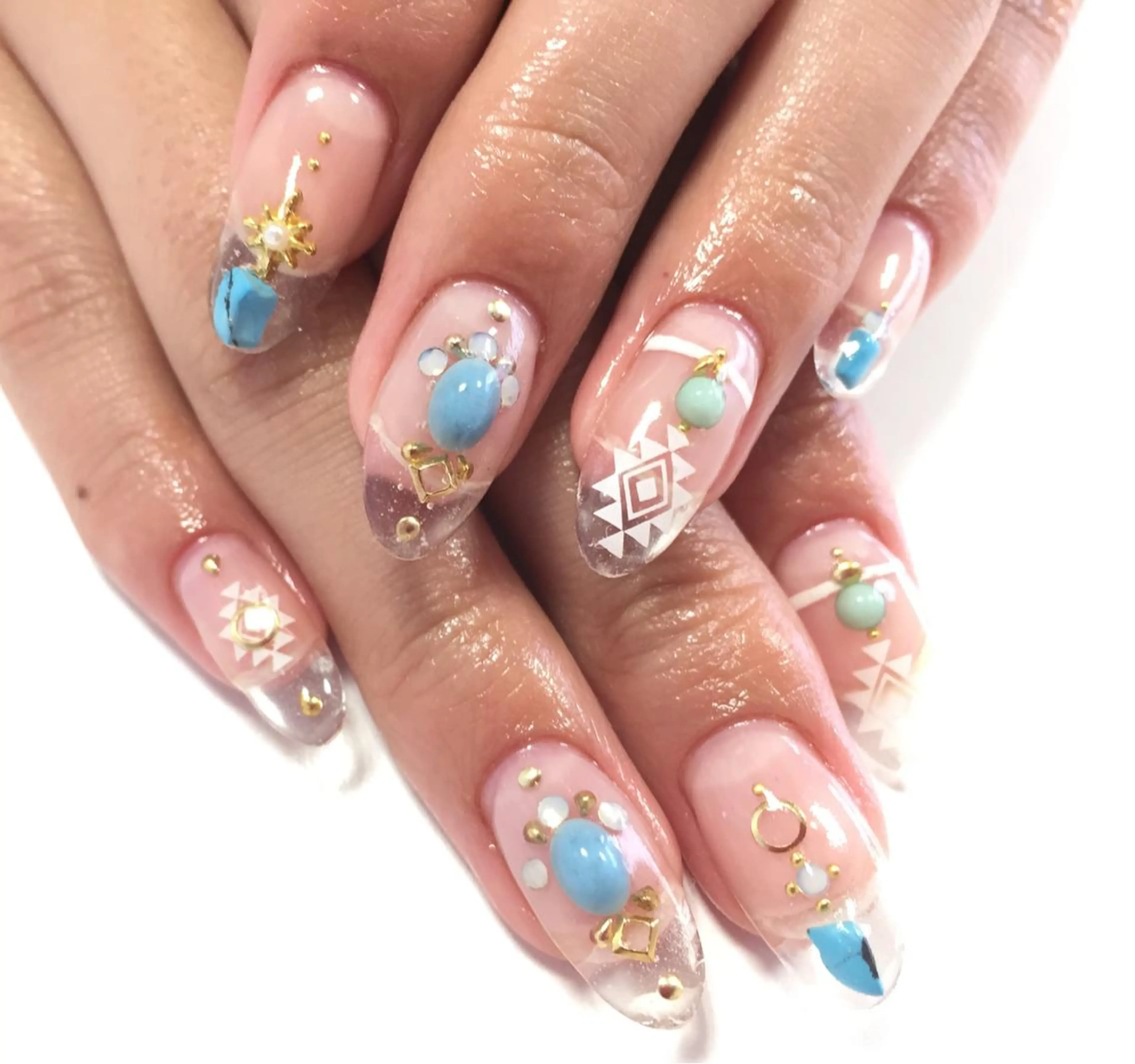 ネイル 長さ出し 夏ネイル 吉村 美咲のネイルデザイン