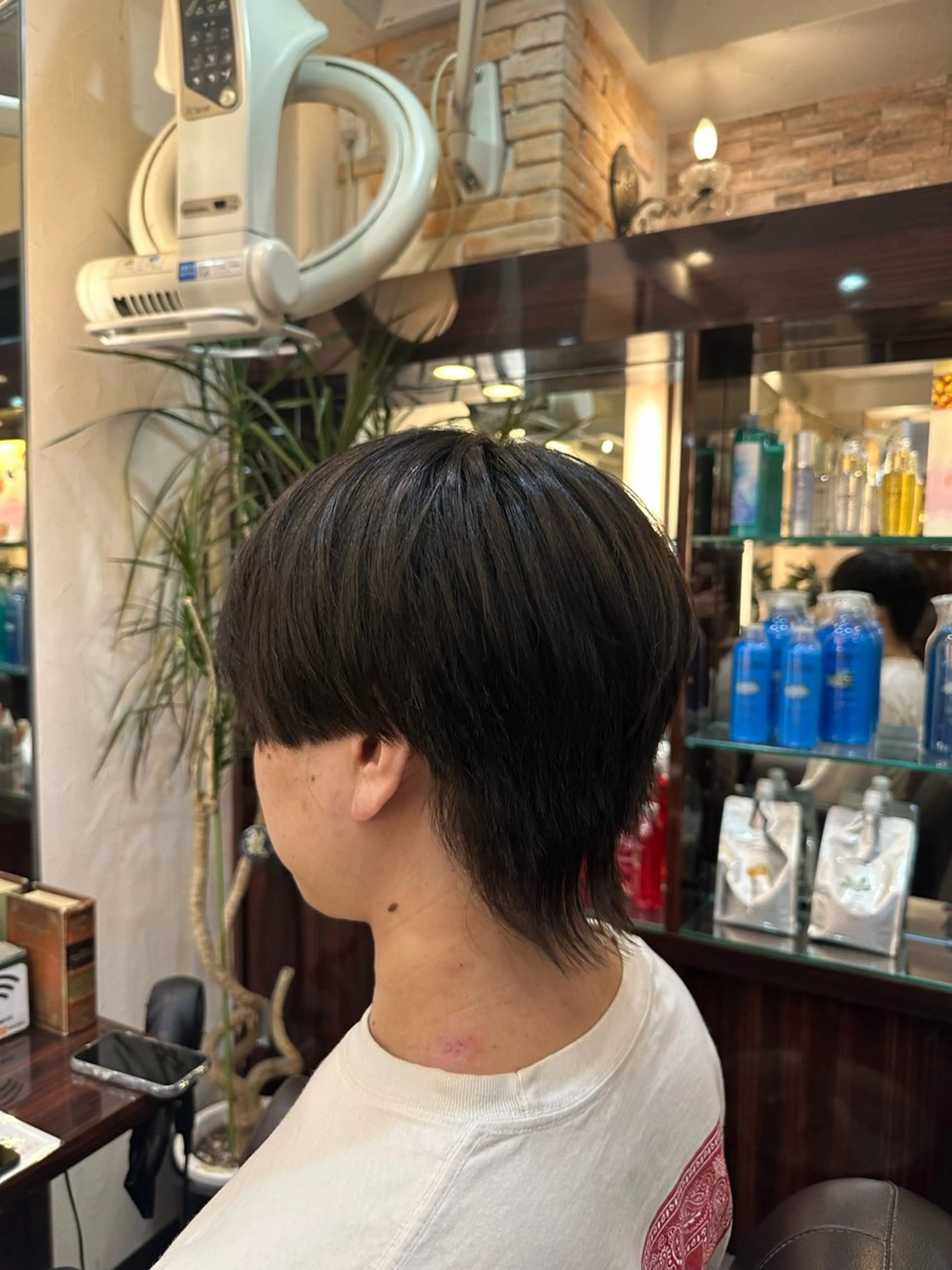 メンズ センターパート メンズ韓国風 韓国マッシュ マッシュウルフ マッシュ 縮毛矯正&髪質改善/ きょうの🐺のヘアスタイル