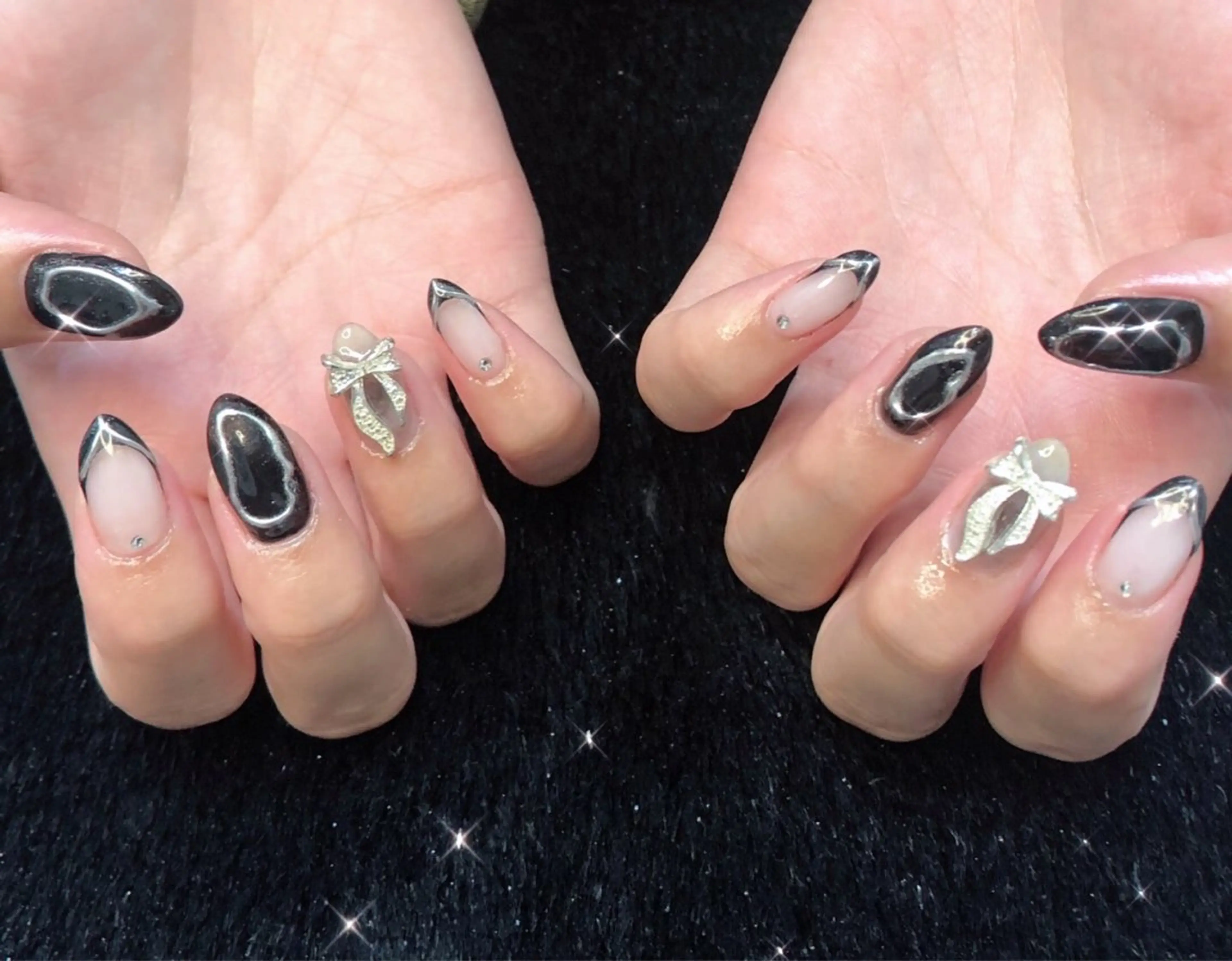 ネイル フレンチネイル ジェルネイル ガラスフレンチ 韓国ネイル マグネットネイル ハンドネイル ハンドケア 大門浜松町 ネイルのネイルデザイン