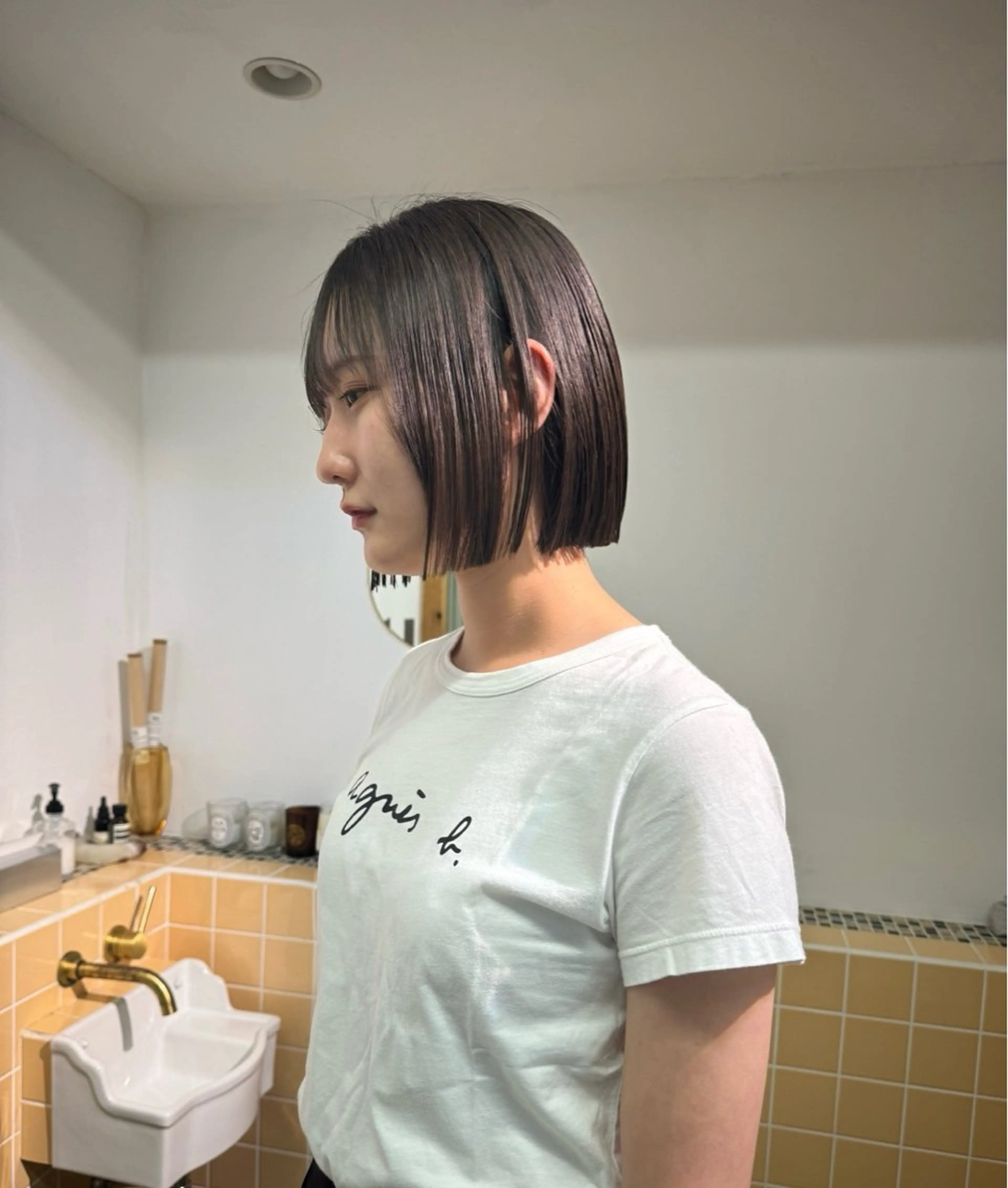 ショート カット LUCCI所属・udaハイトーン /ボブ/レイヤーのヘアスタイル