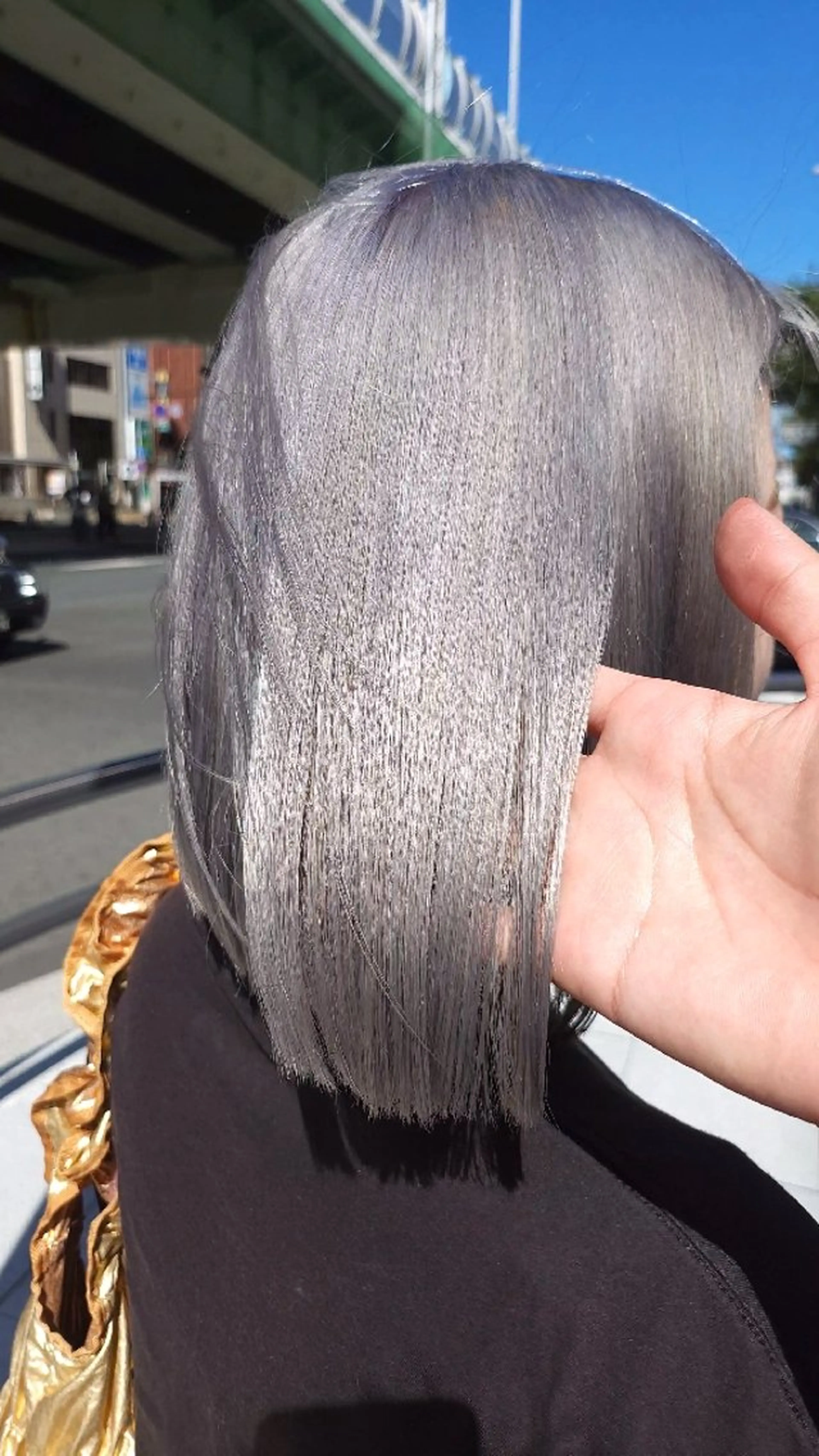 ミディアム カラー アッシュ シルバー ヘアカラー トリートメント LYLICK所属・ケアブリーチ特化 same 🦈のヘアスタイル