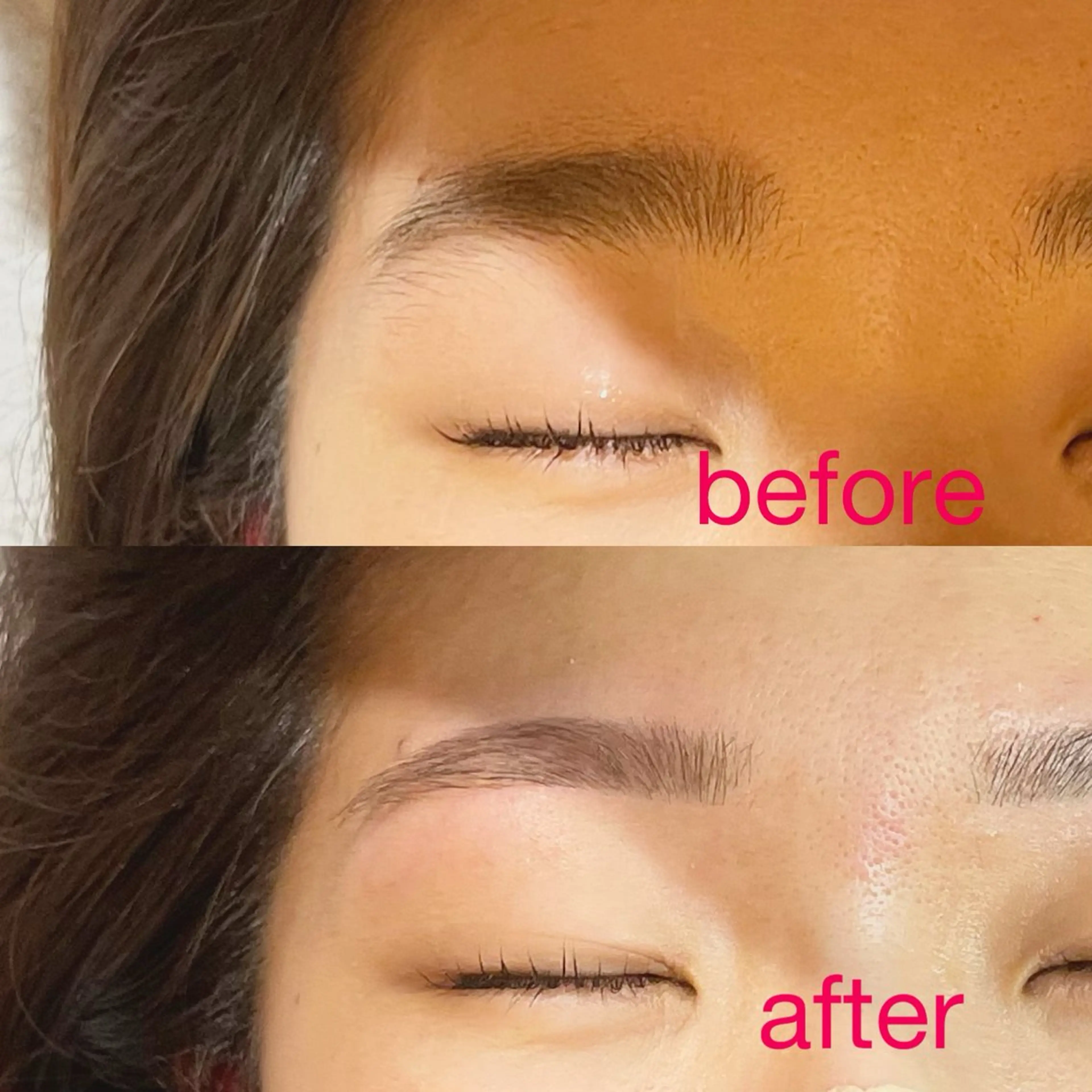 眉毛カット、眉毛Wax、眉メイクレクチャーの写真