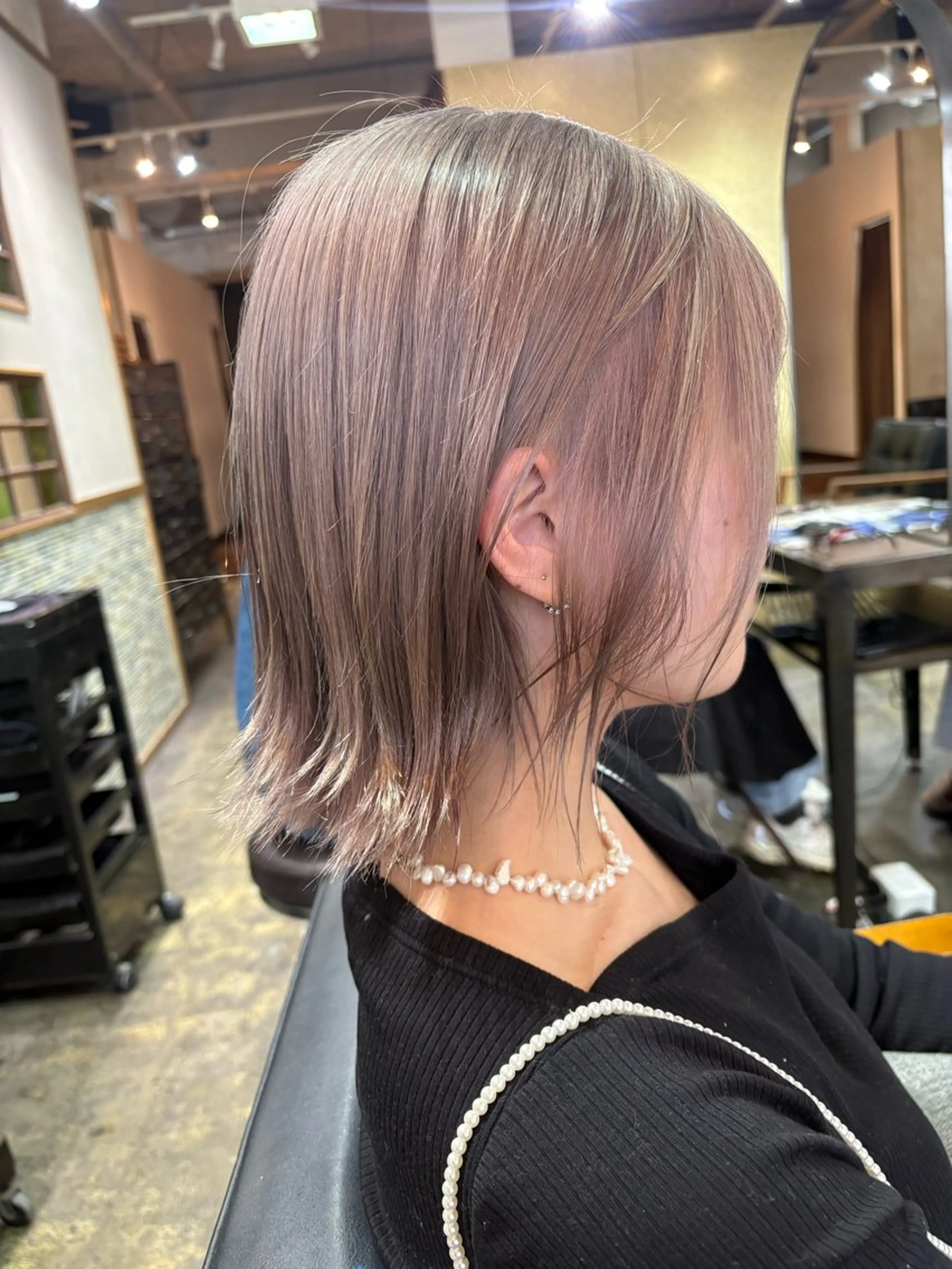 ミディアム ヘアカラー ブリーチ/ハイトーン /心斎橋/カノンのヘアスタイル