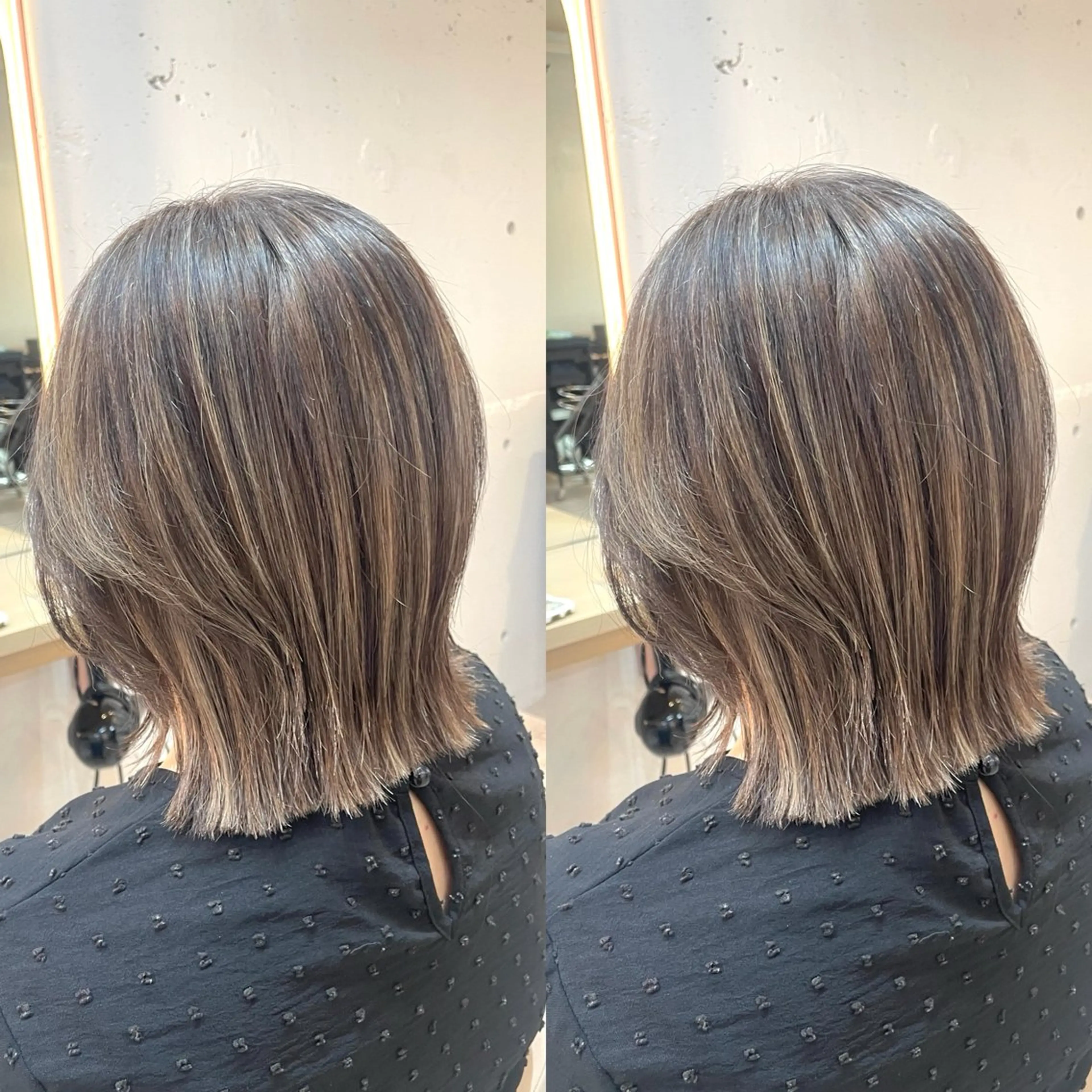 ミディアム カラー ヘアカラー トリートメント ヘアセット ブリーチ無しダブル カラー🦕まどかのヘアスタイル