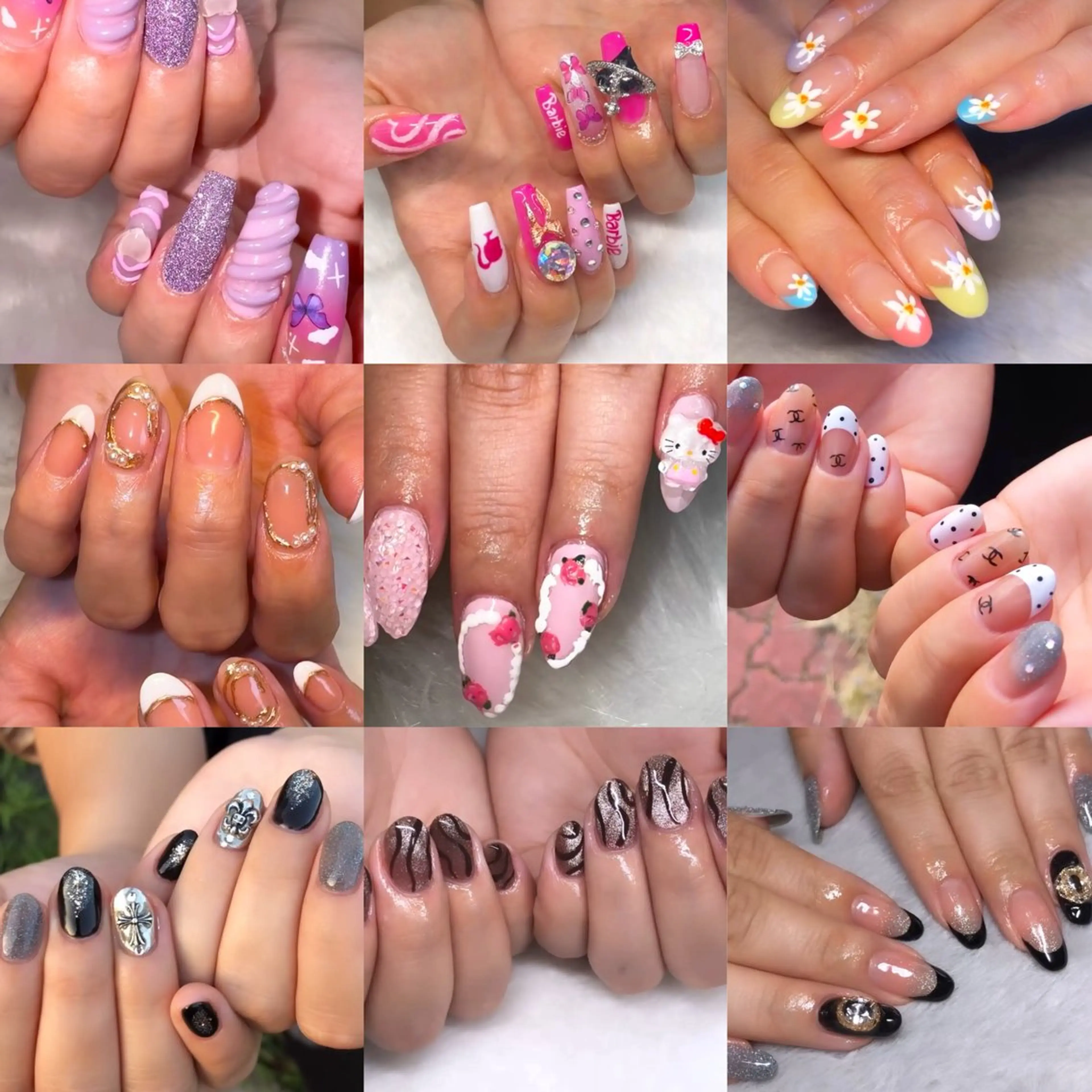 ジェル7​〜​10本アートデザインパーツ込の写真